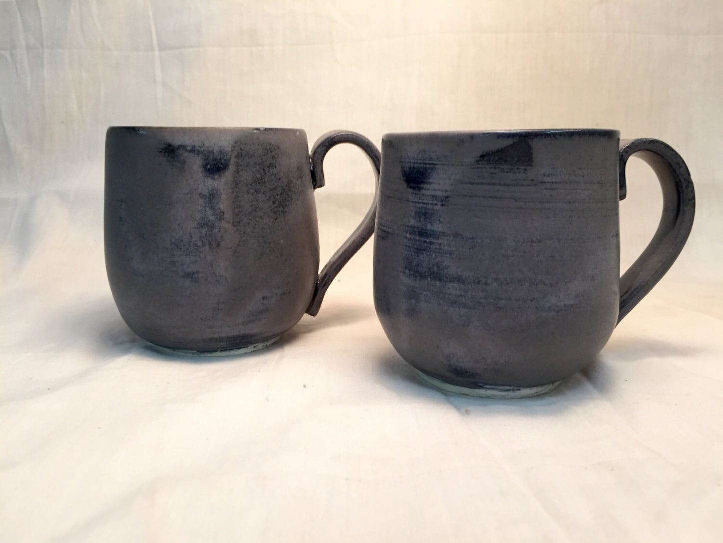 ceramics - coffee mug - purple- gray