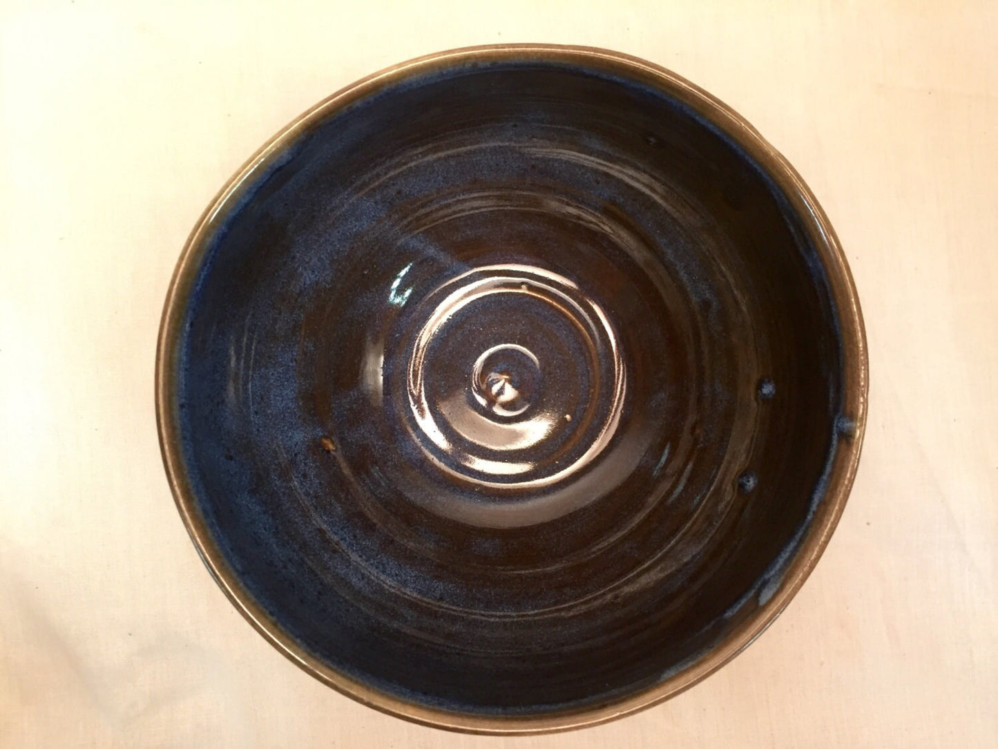 Handemade ceramics - bowl - blue/ brown