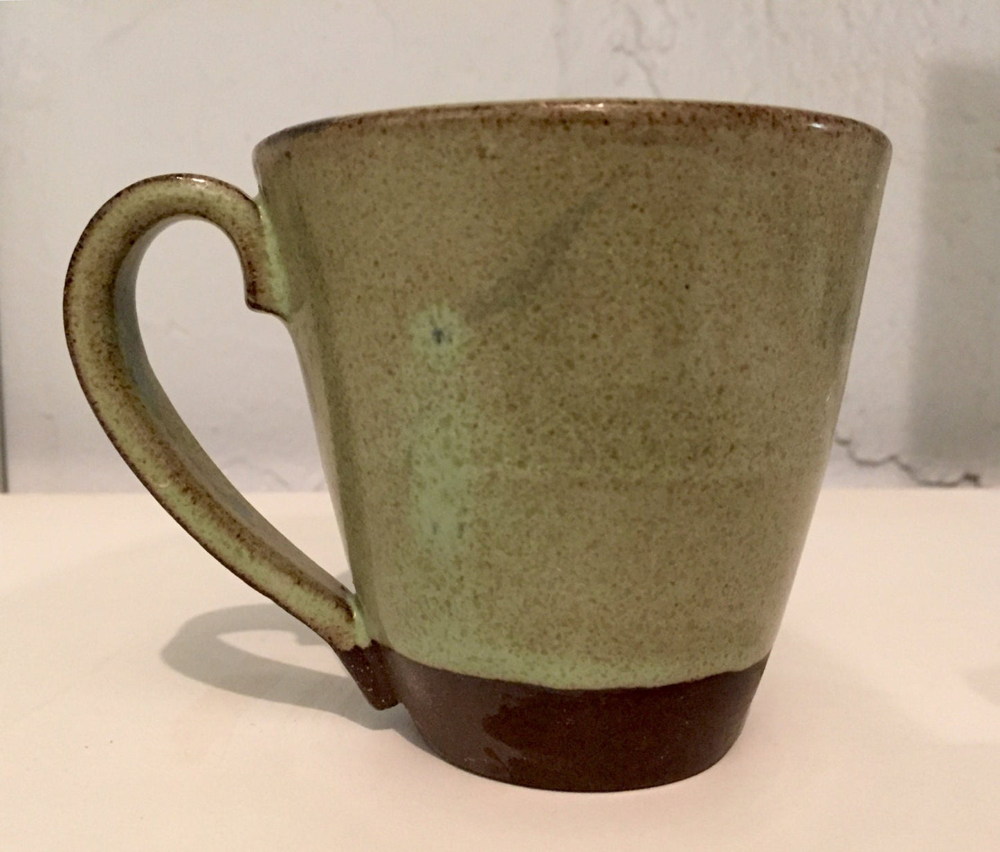 Ceramic coffee mug - modern deisgn - green - half price!
