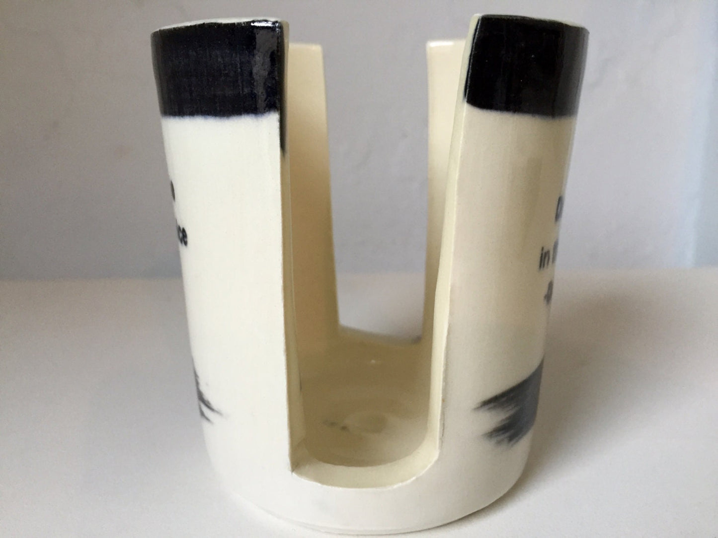 Handmade ceramic sponge holder- kitchen- Dorothy Parker quote