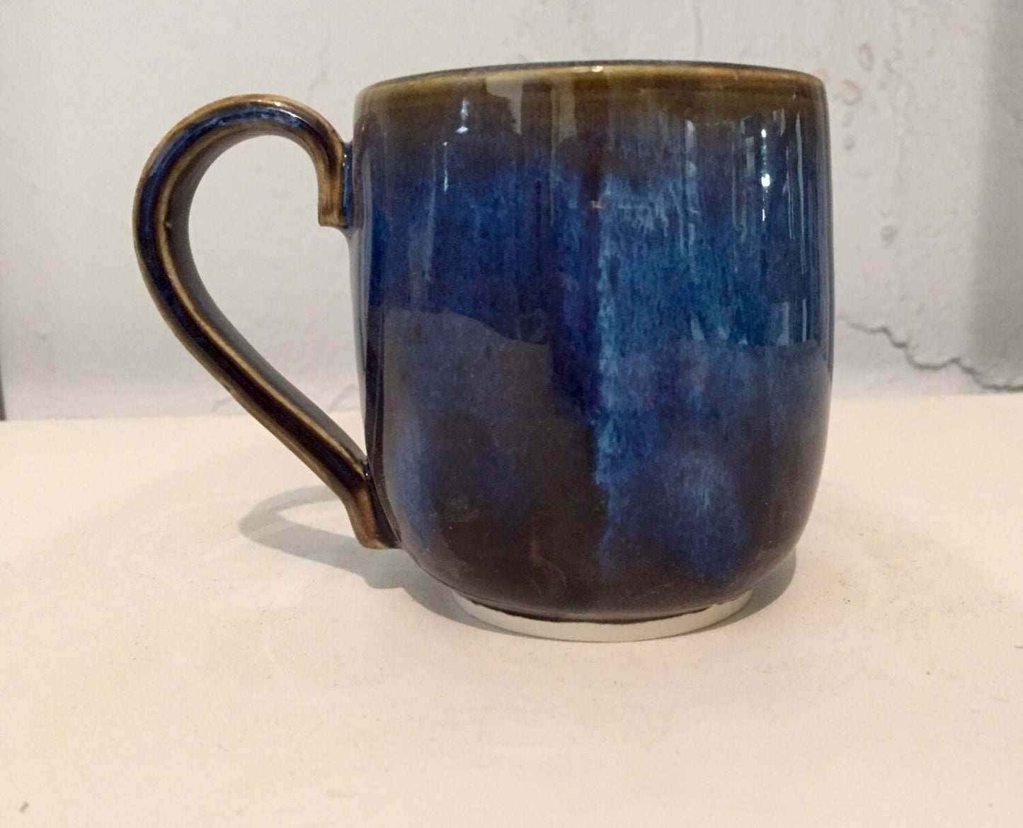 Handmade ceramics- coffee mug - blue - half price!