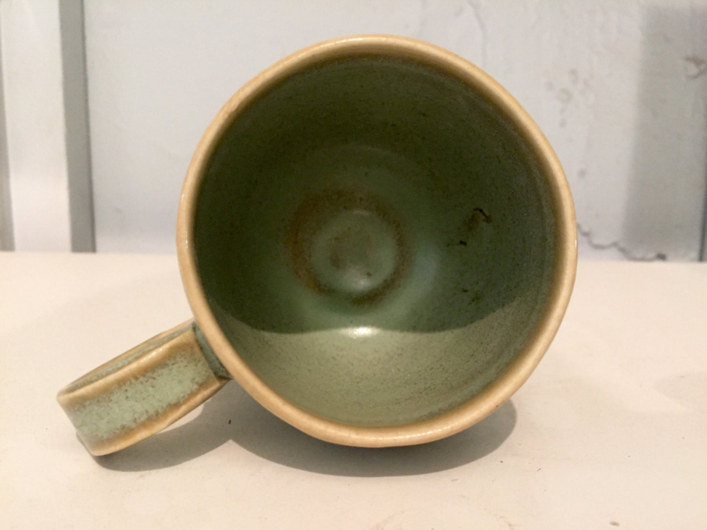 Handemade ceramics - coffee mug -  turquoise green - half price!
