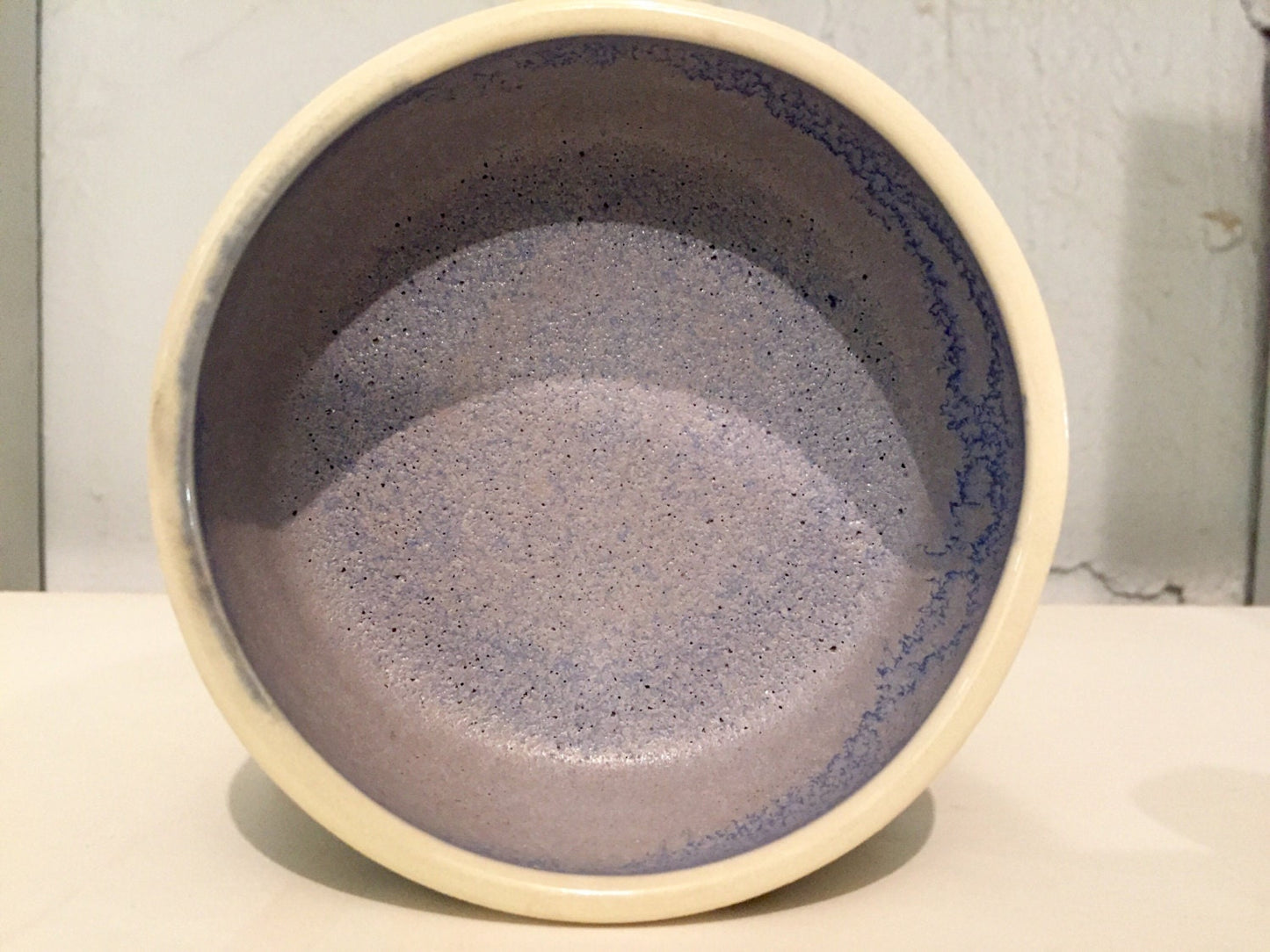 Ceramic bowl - multipurpose dish- abstract design - blue and white - half price!