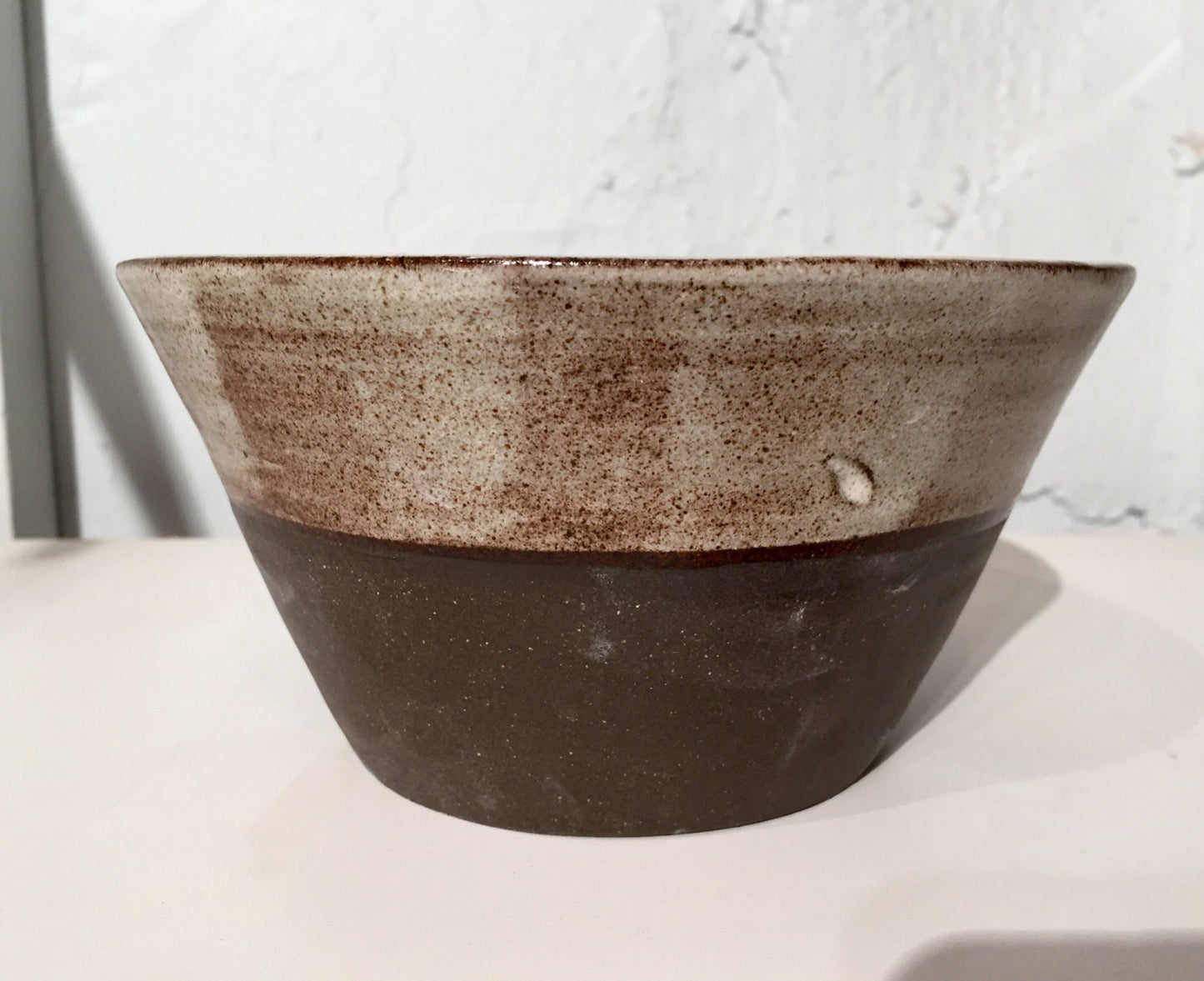 Handmade ceramics - black clay bowls - white - half price!