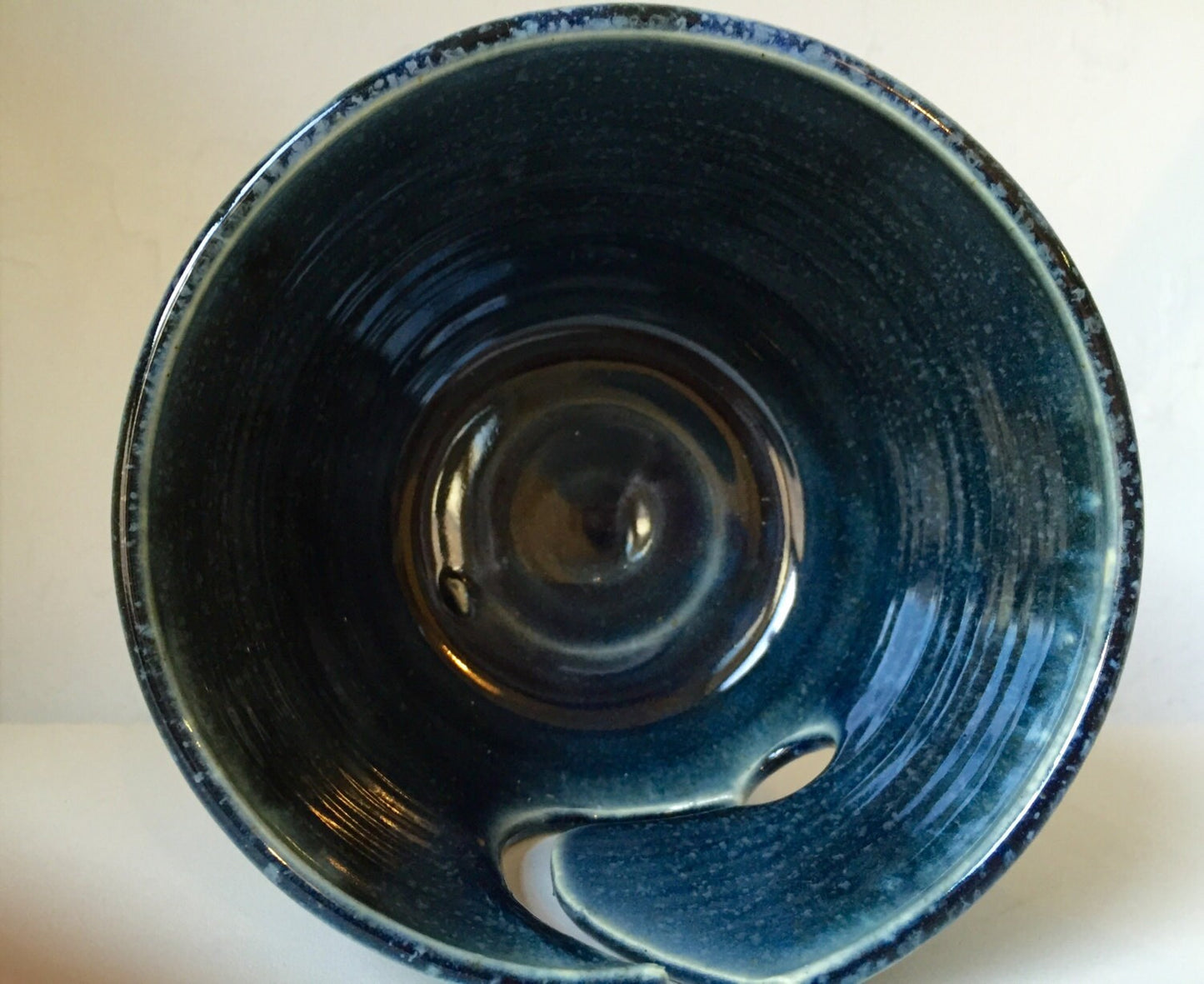 yarnbowl - ceramics - knitting bowl- blue indigo