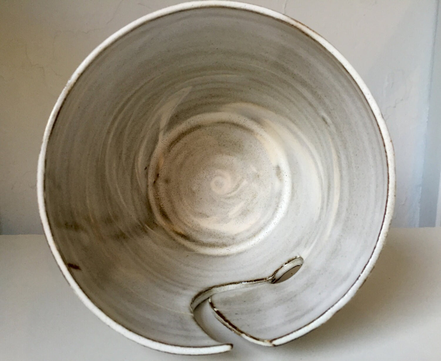 yarnbowl - ceramics - knitting bowl- marbled clay