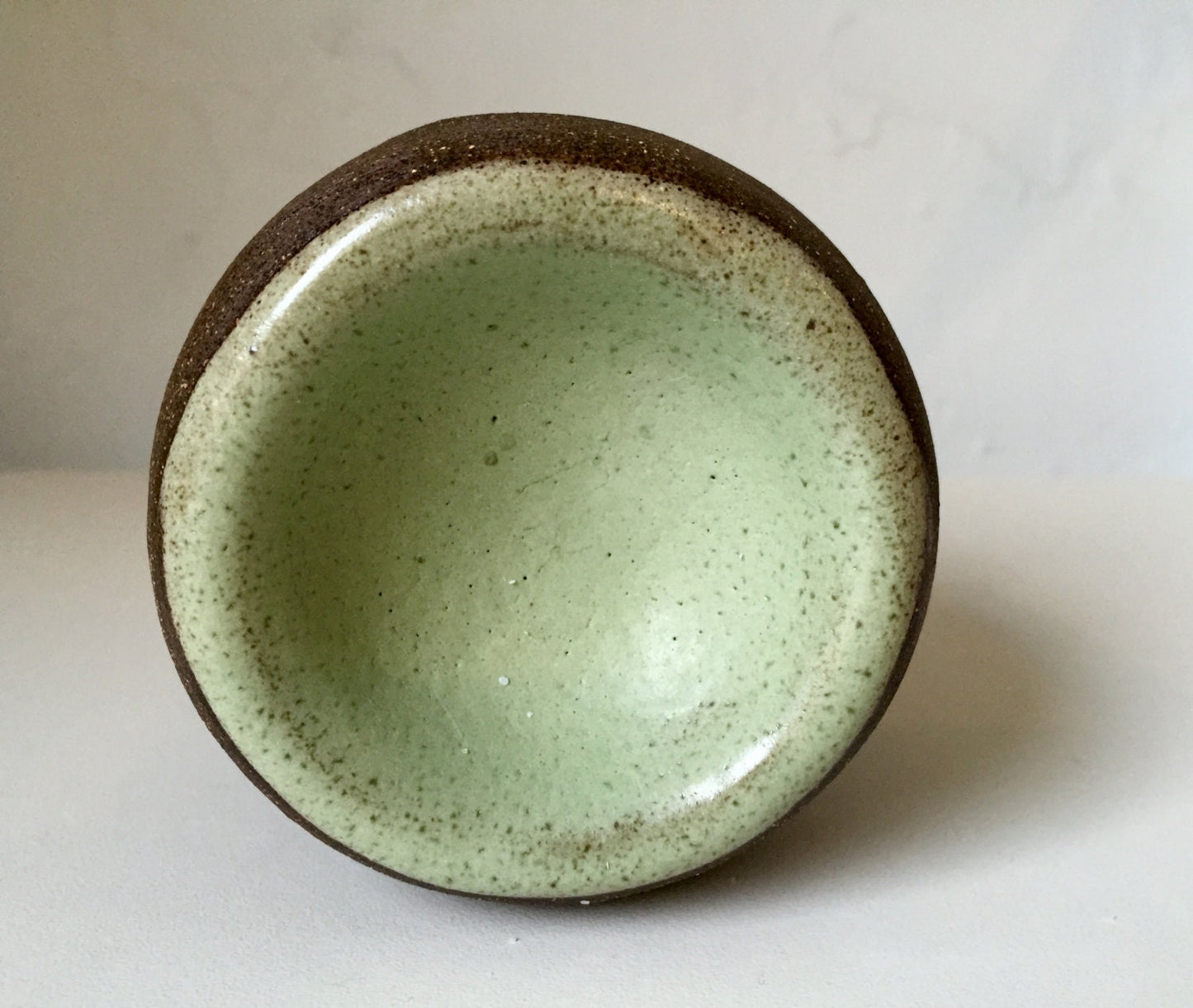 ceramic oil burner/wax melter - black clay-green