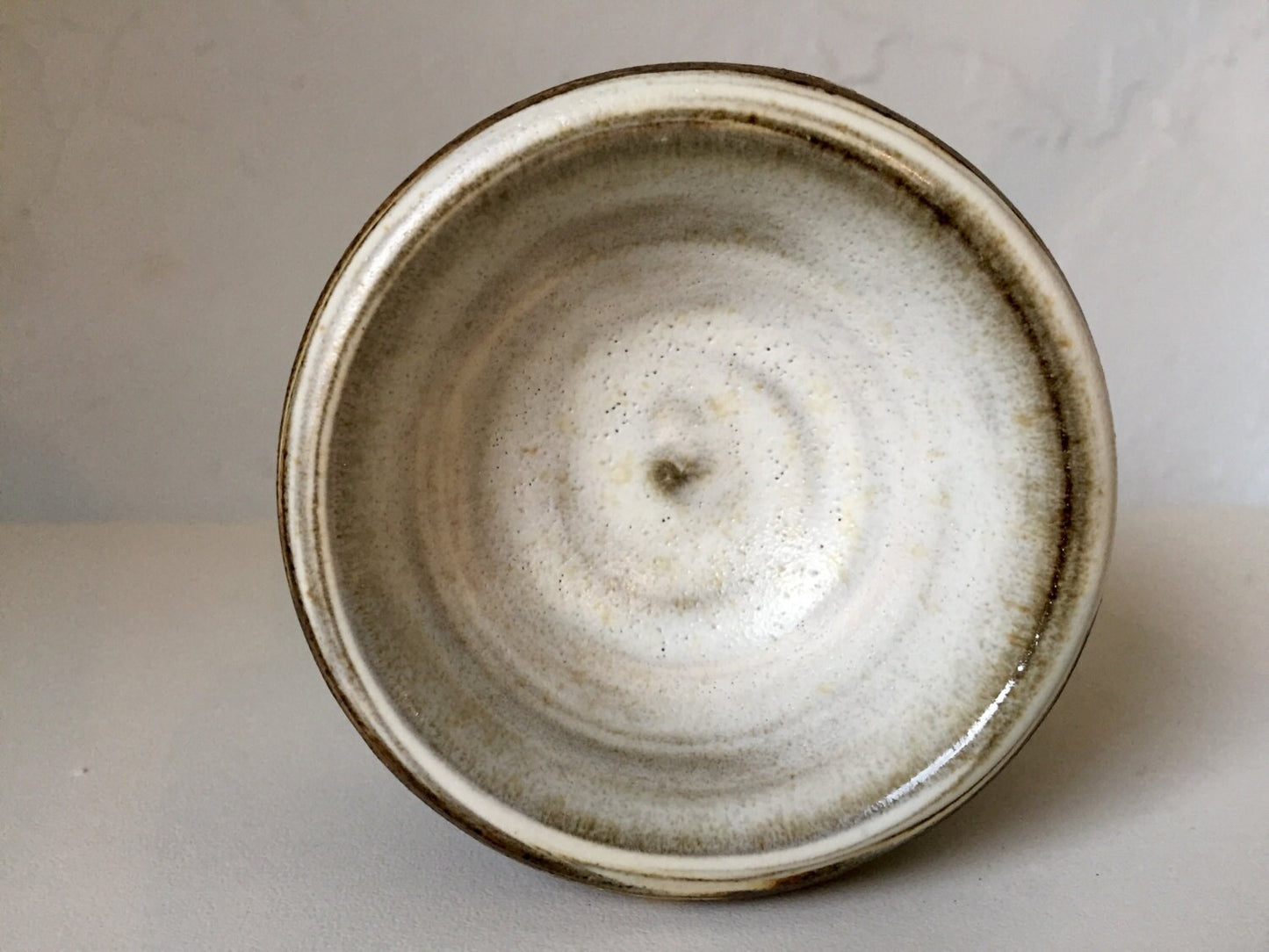 ceramics- round oil burner/wax melter - marbled clay