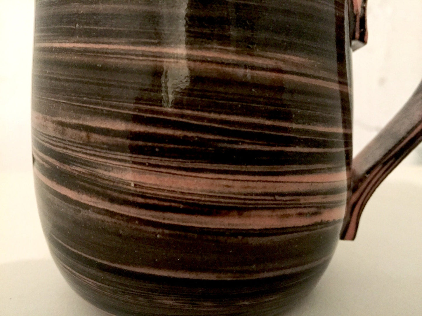 marble  - ceramic coffee mug- pink and gray