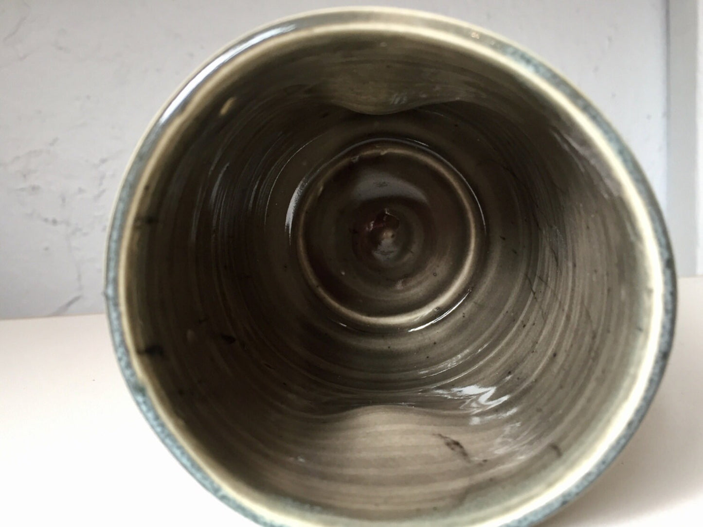 Handmade ceramic mug - yoda themed - starwars - grey and black