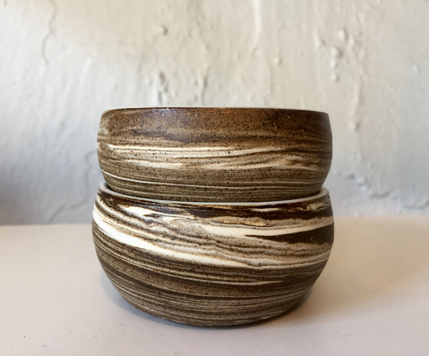 ceramic ramekin- multipurpose dish- marble clay- set of two