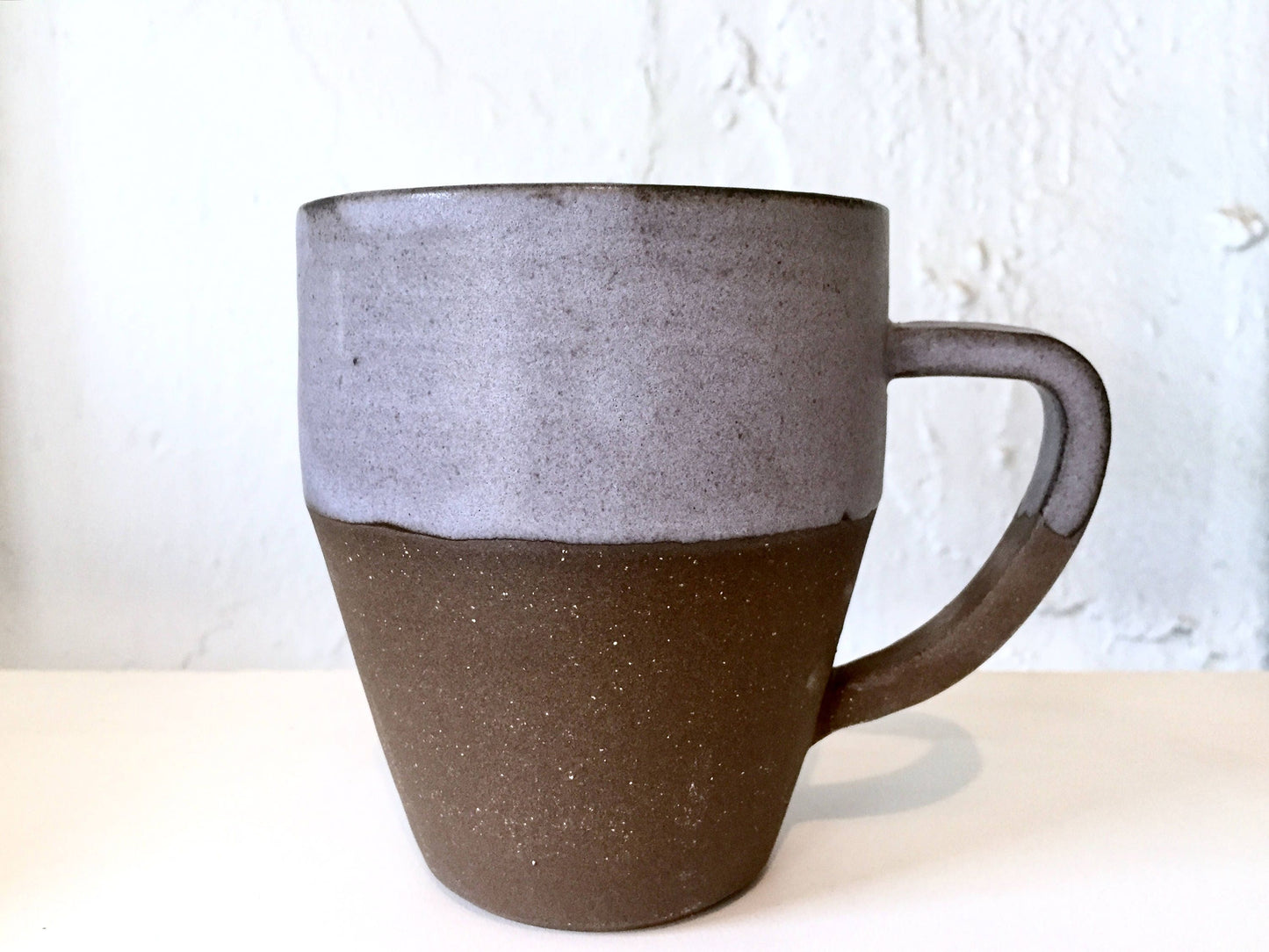 ceramic mug - coffee cup - Purple and brown- NEW!