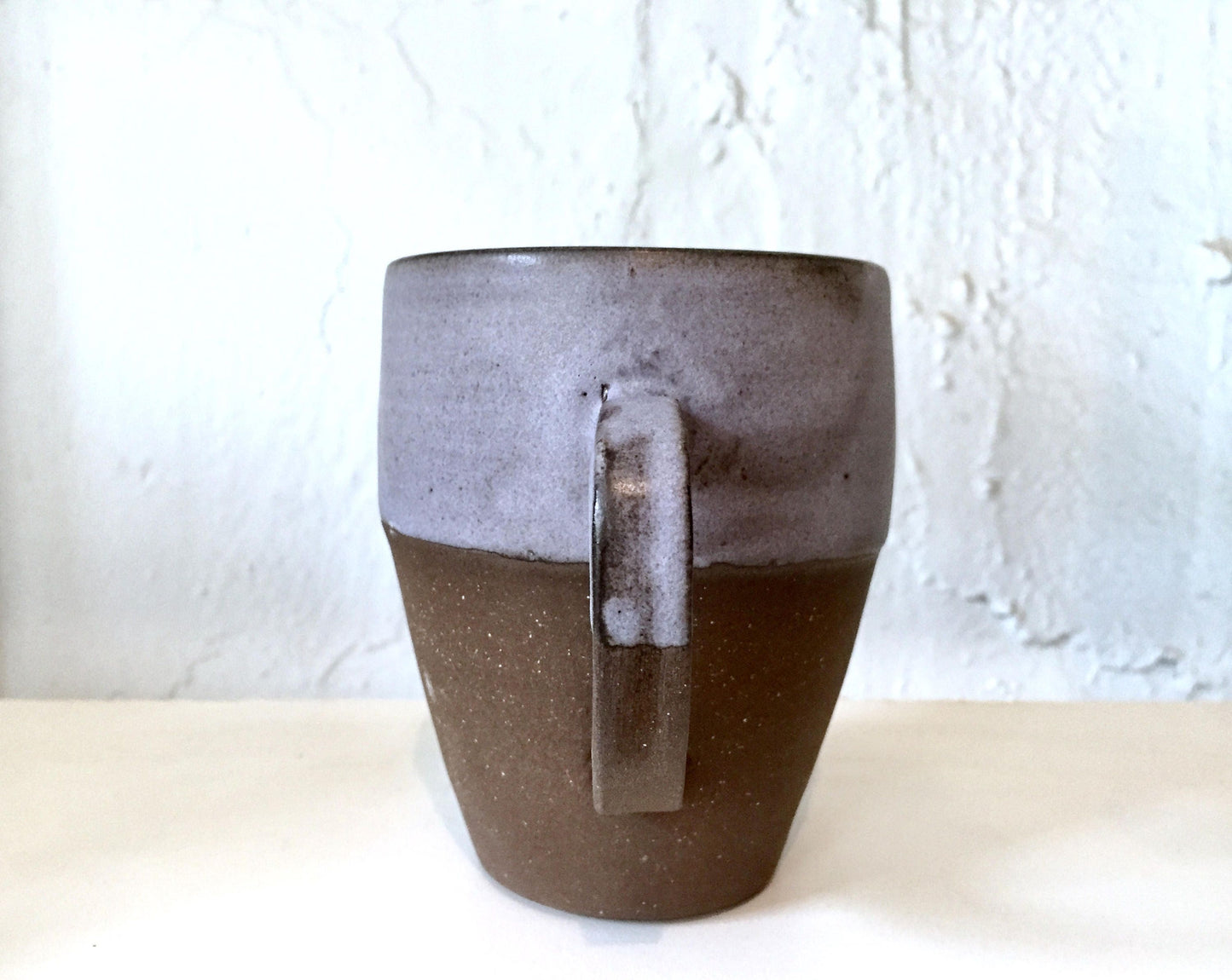 ceramic mug - coffee cup - Purple and brown- NEW!