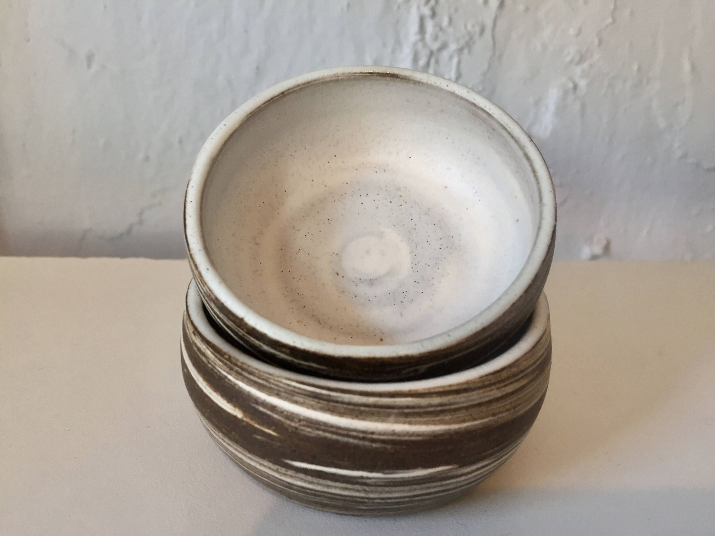 ceramic ramekin- multipurpose dish- marble clay- set of two