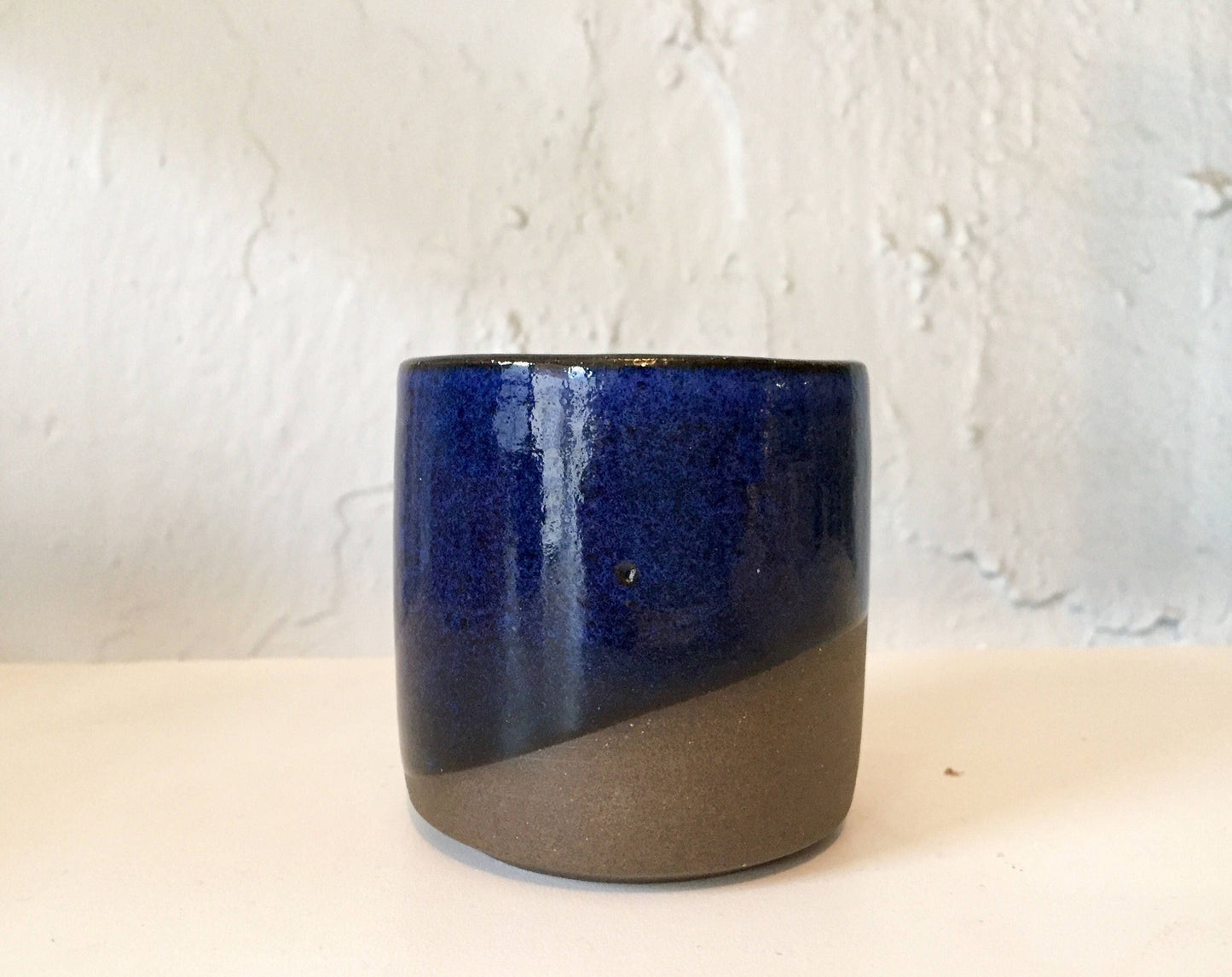 Ceramic mini planter- handmade succulent pot- blue - NEW ITEM!