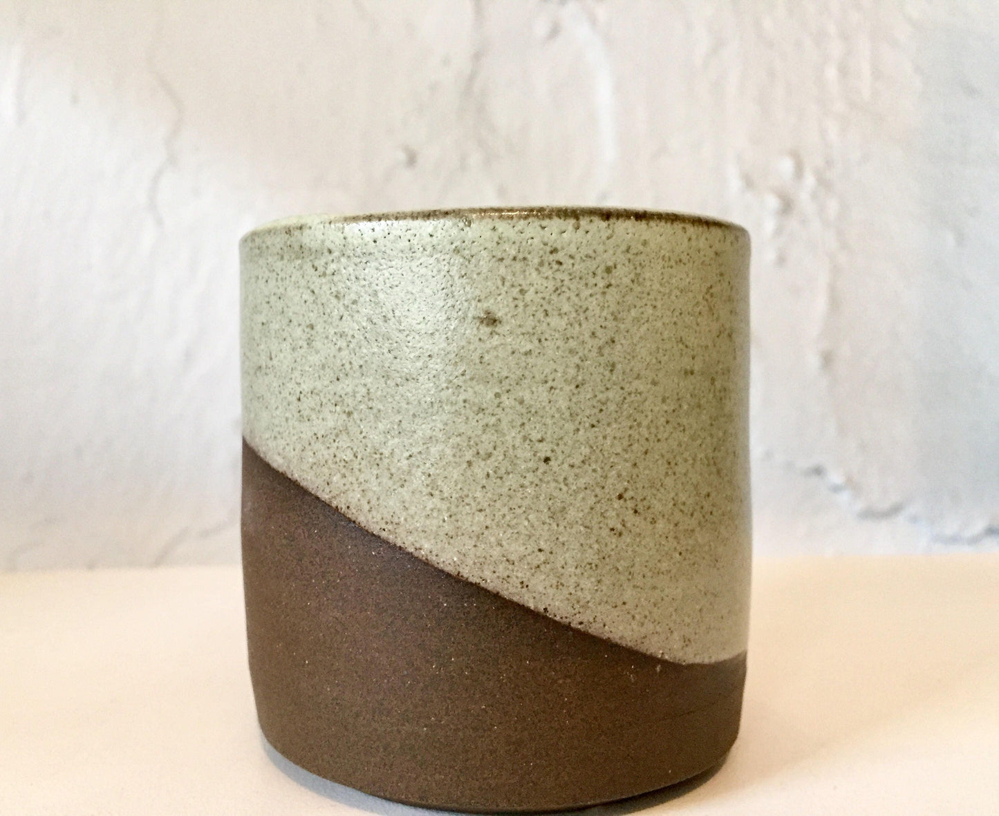 Ceramic mini planter- handmade succulent pot- green