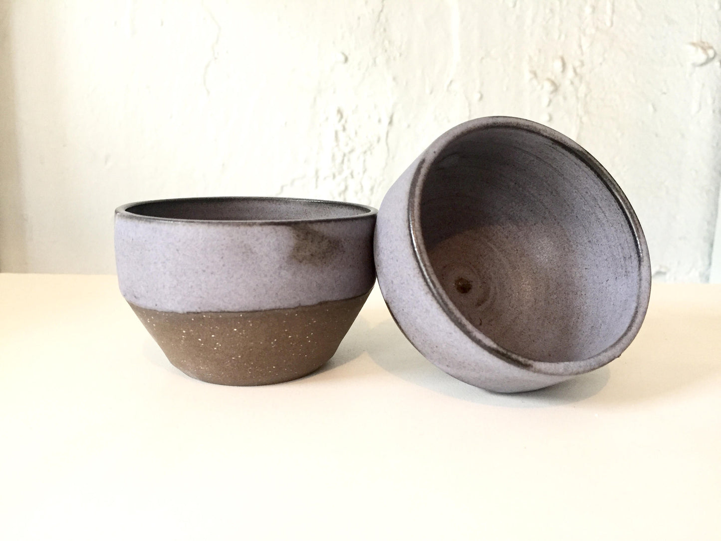 ceramic ramekin- multipurpose dish-ceramic ramekin- purple/gray-set of two