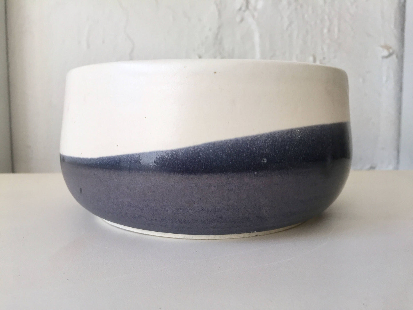 modern ceramic bowl -kitchenware- white and purple