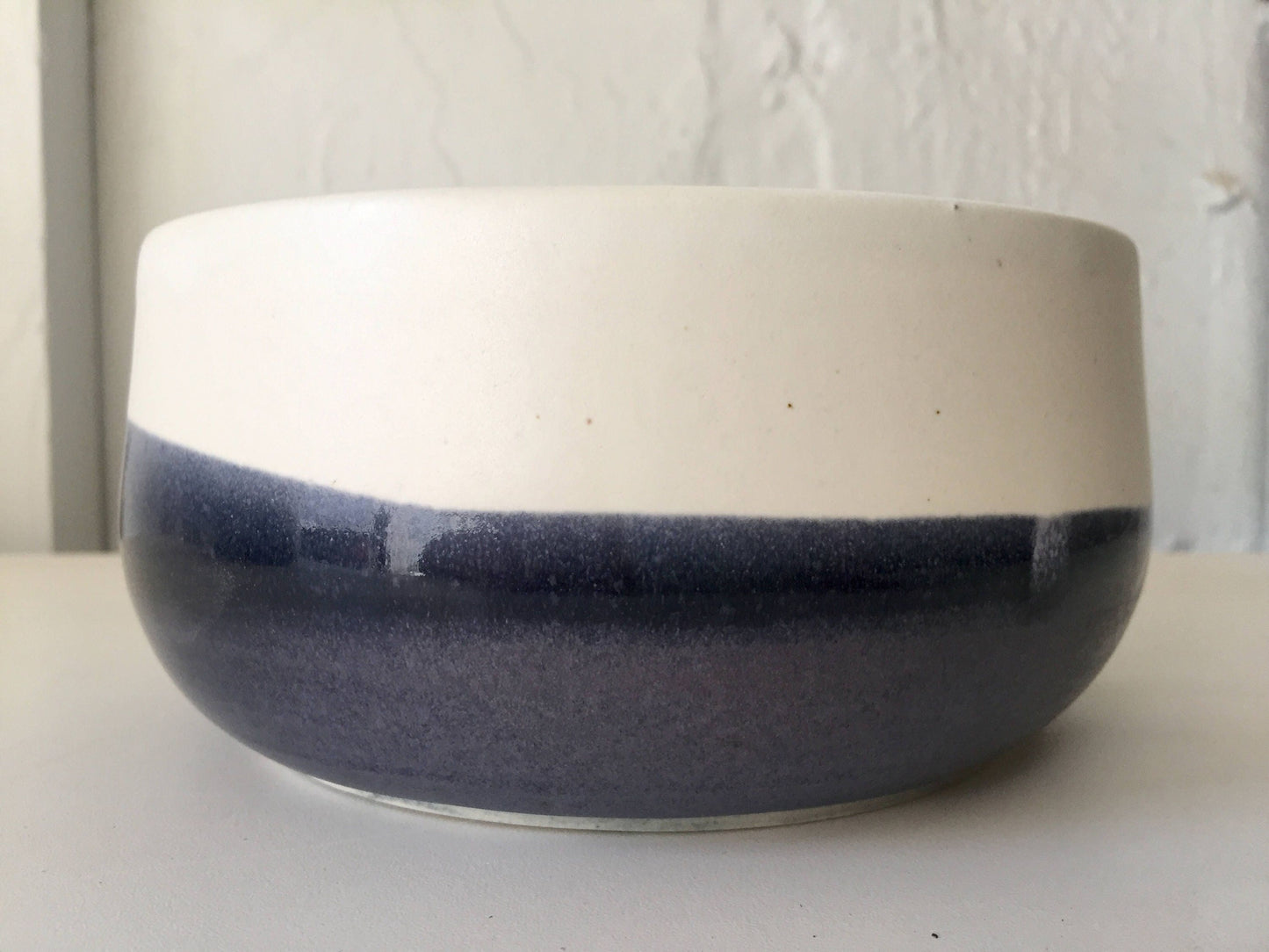 modern ceramic bowl -kitchenware- white and purple