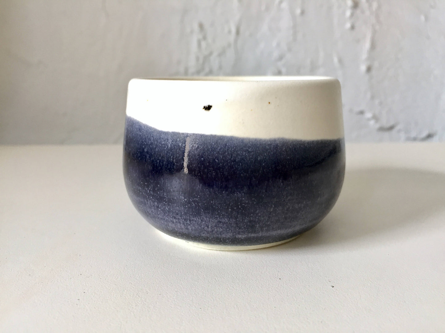 ceramic ramekin- multipurpose dish-kitchenware- purple and white- set of two.