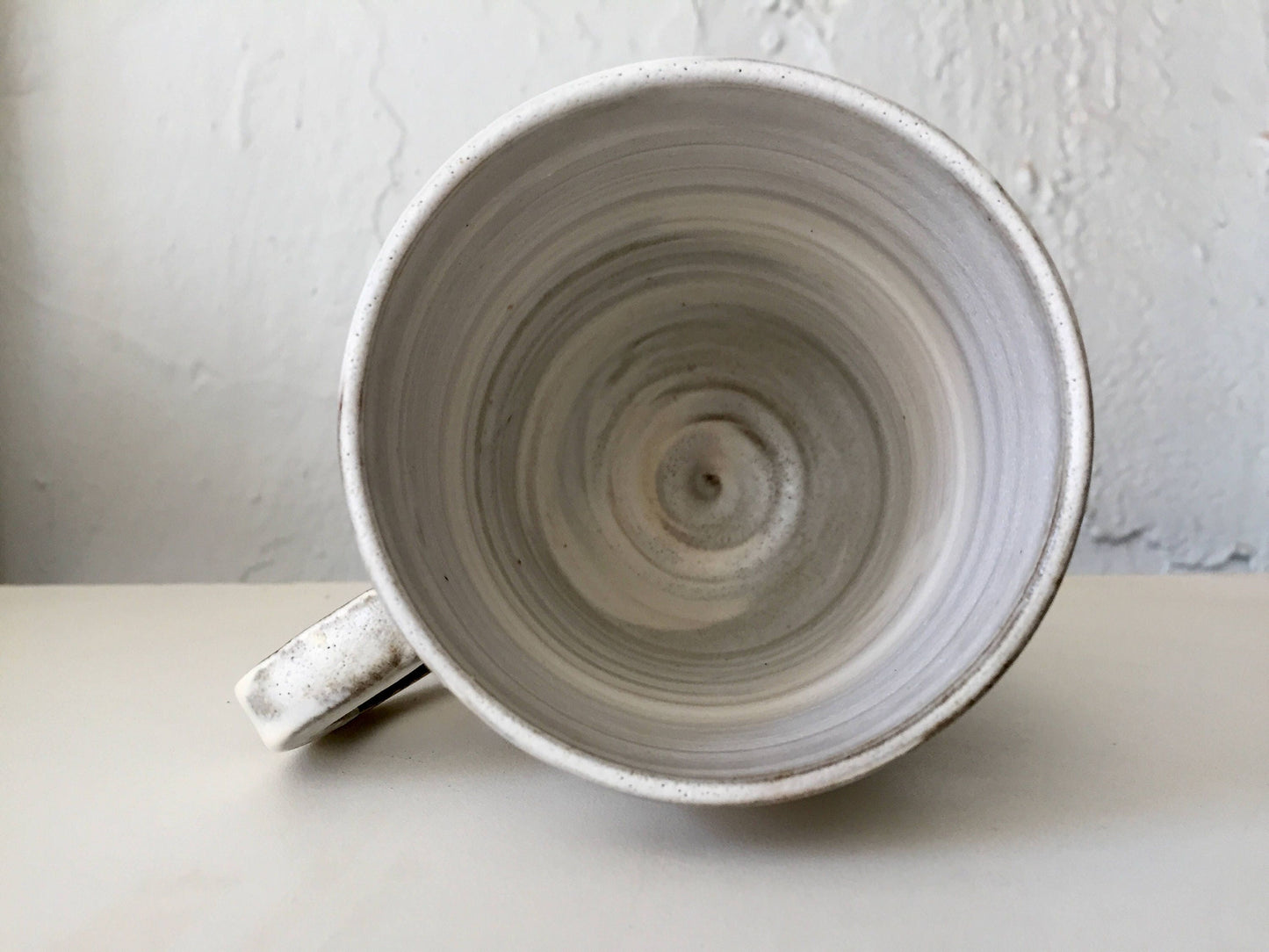 ceramic coffee mug - modern design - black and white