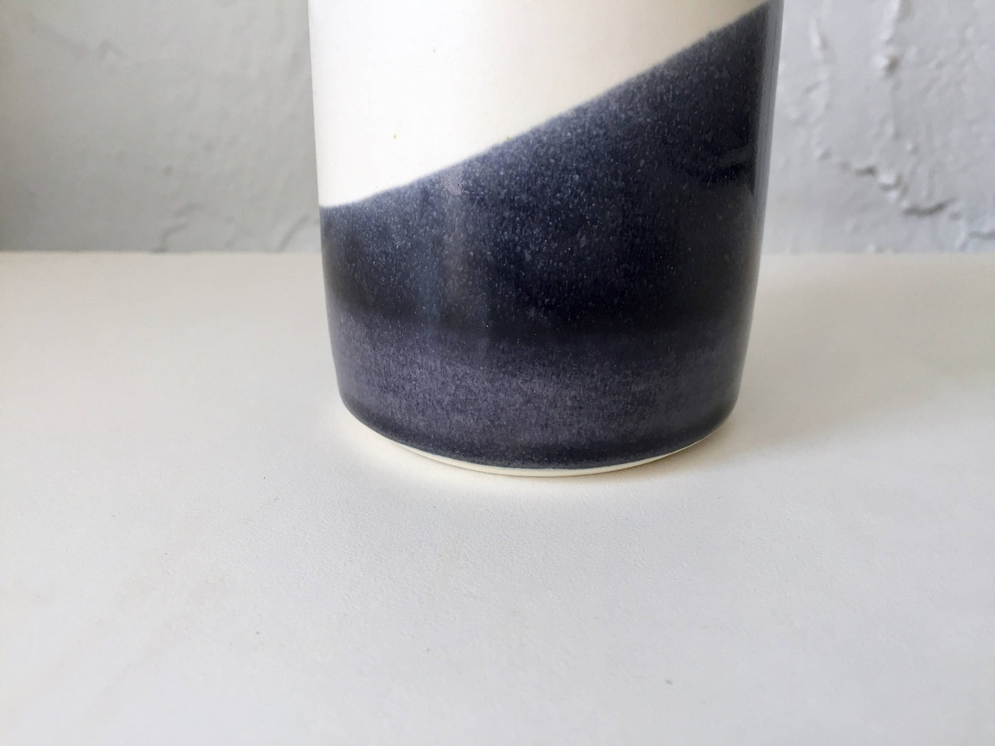 Ceramic mini planter- handmade pottery-mini planter- white and purple