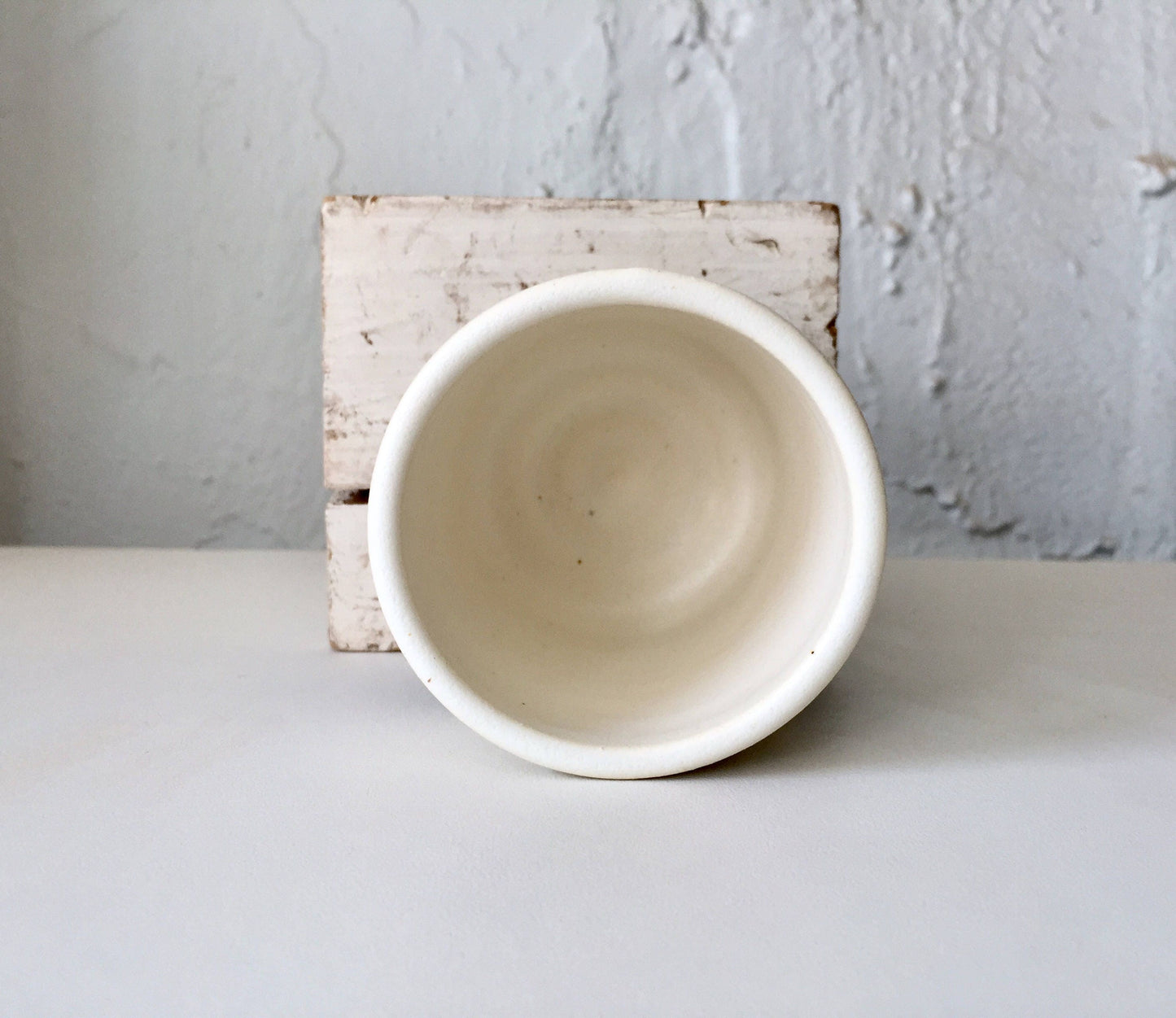 Ceramic mini planter- handmade pottery-mini planter- white and purple