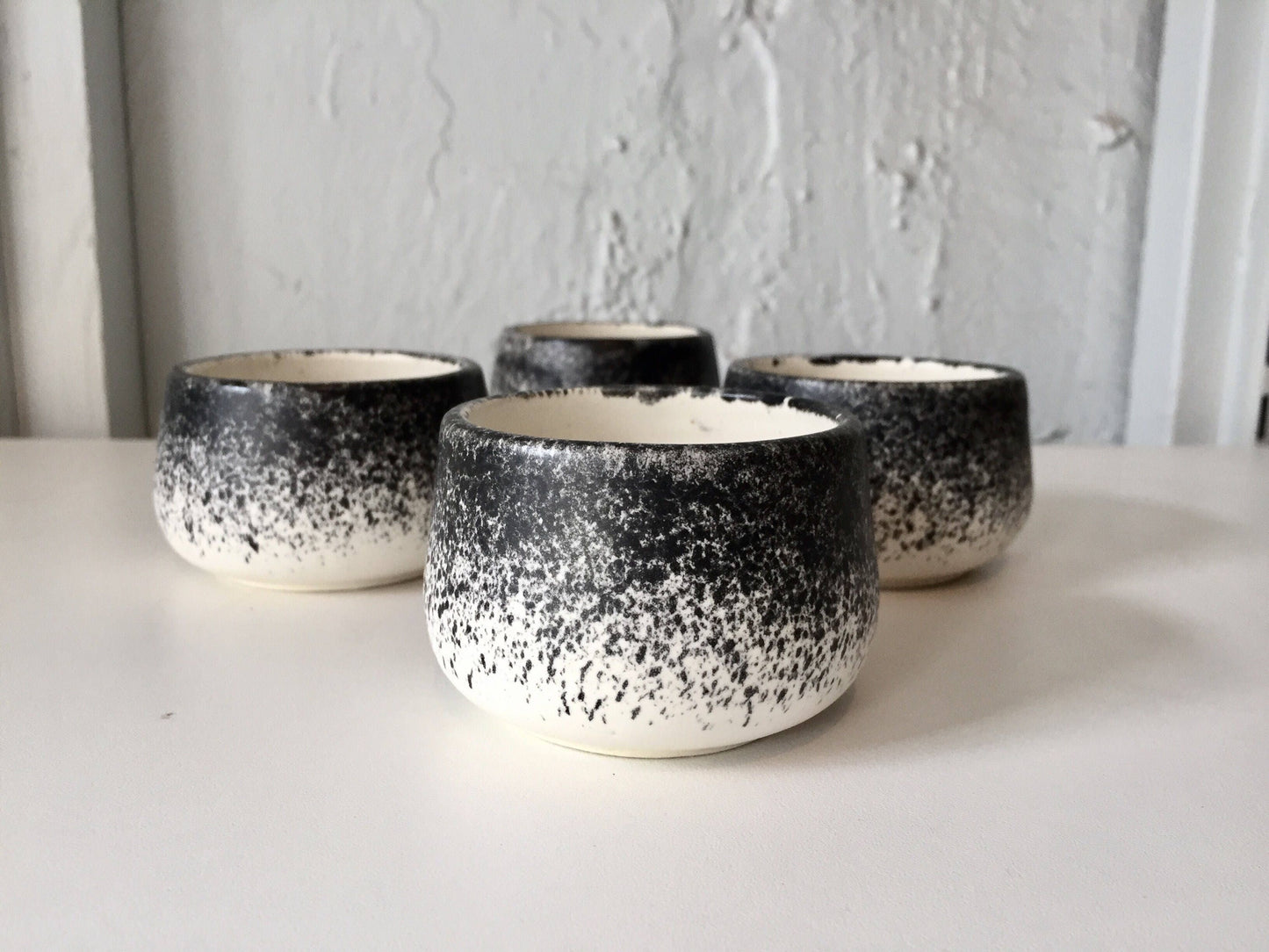 ceramic ramekin- multipurpose dish-kitchenware- White and black- set of two- NEW!