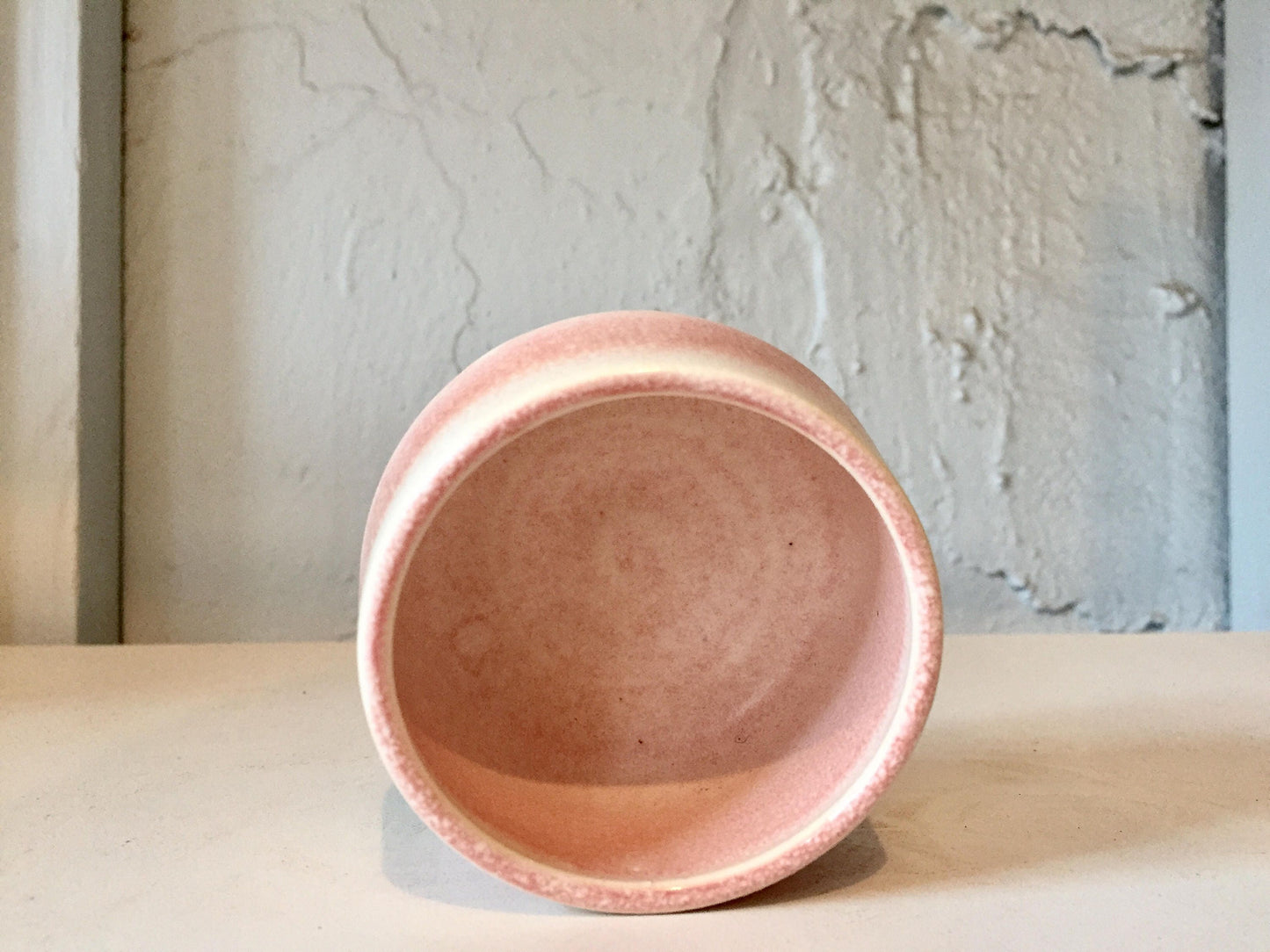 ceramic ramekin- multipurpose dish-kitchenware- White and pink-set of two- NEW!