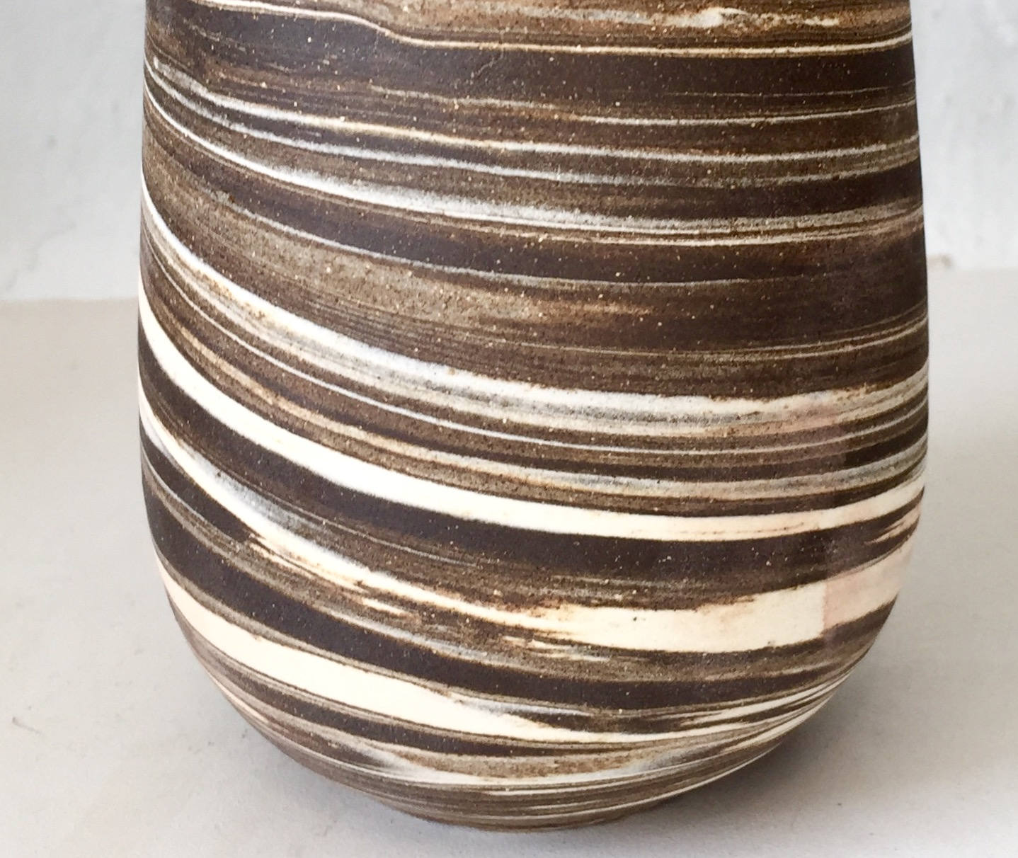 ceramic mug- tumbler- Marbled clay- brown and white- multipurpose- NEW!