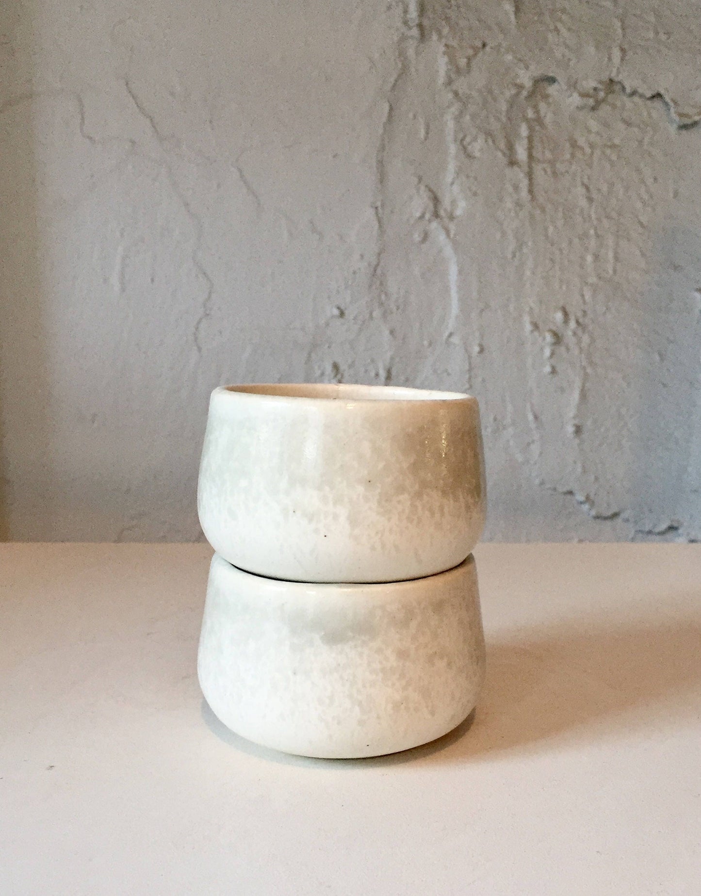 ceramic ramekin- multipurpose dish-kitchenware- White and green- set of two- NEW!