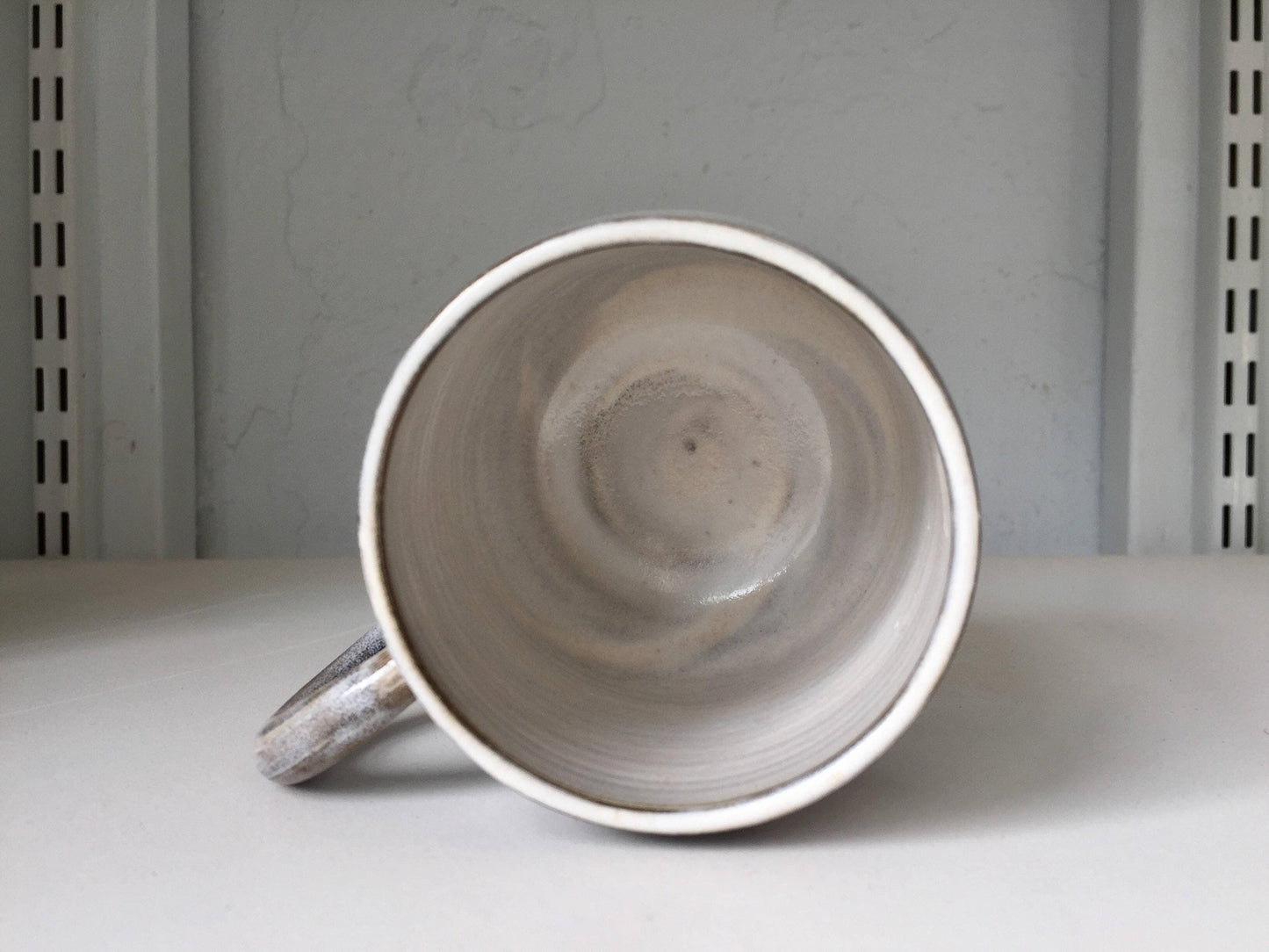 ceramic coffee mug-marble  design -brown and white -NEW Limited edition!