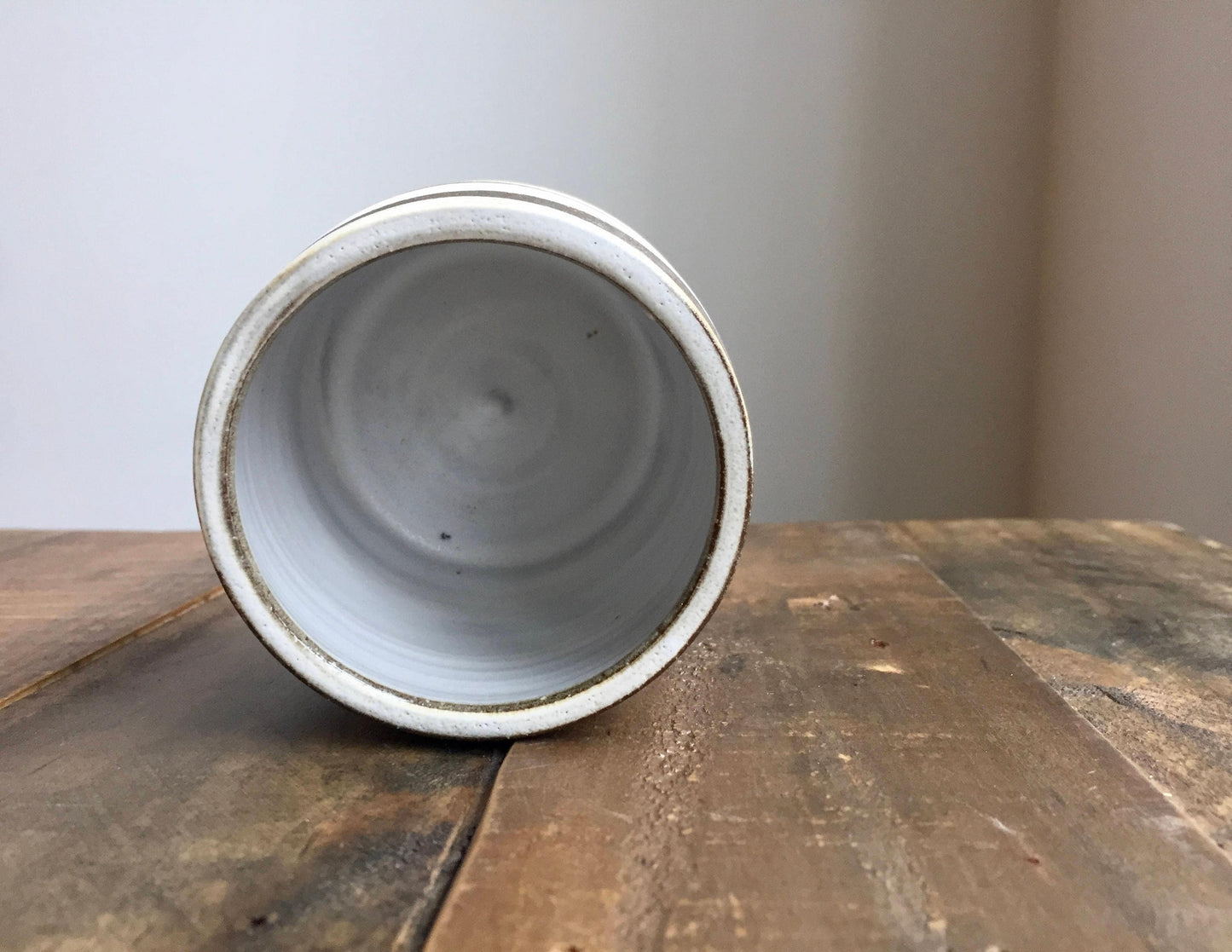 Ceramic wine glasses- marble clay- brown and white- functional cup