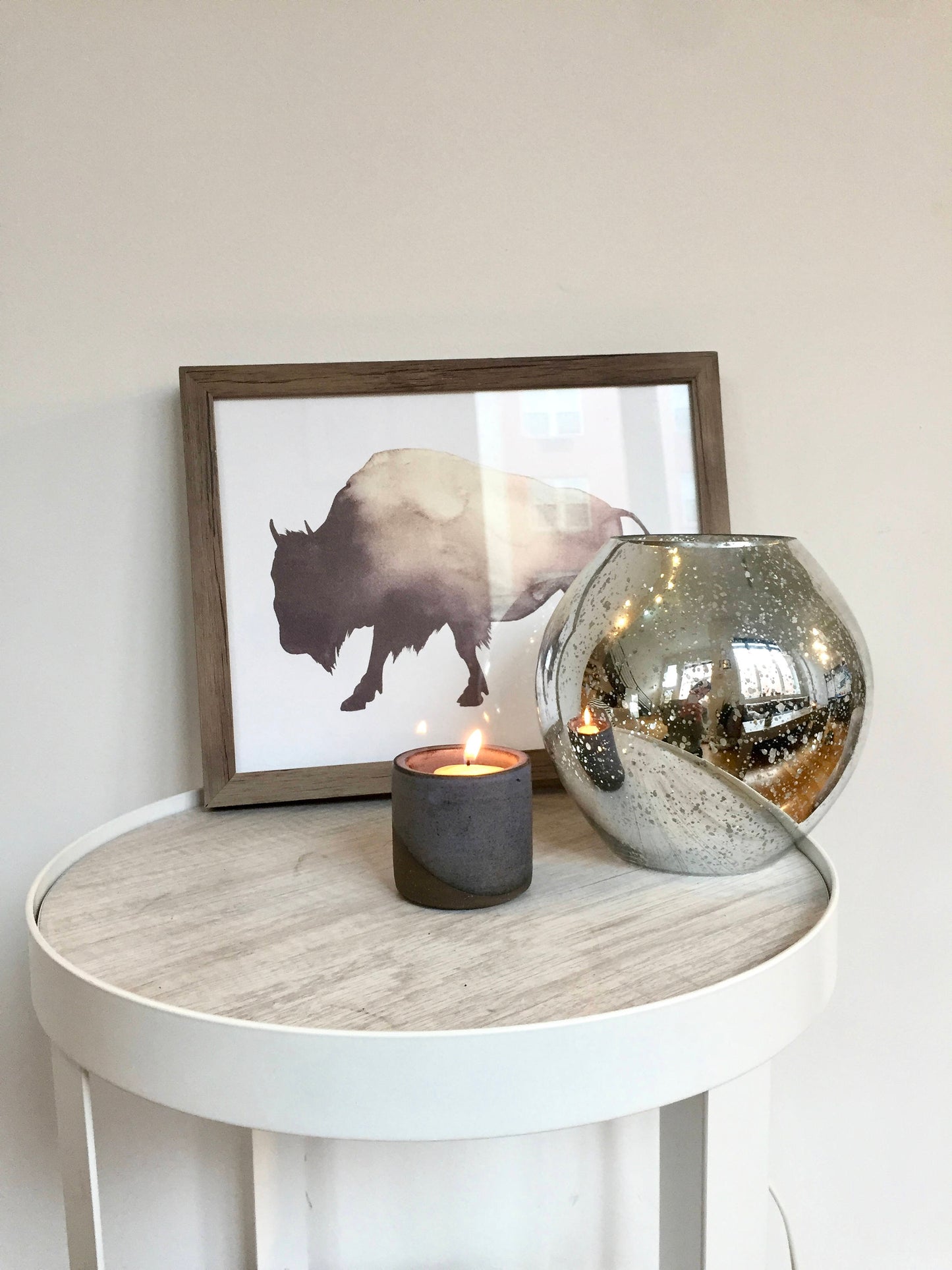 Ceramic mini planter- handmade succulent pot- purple gray