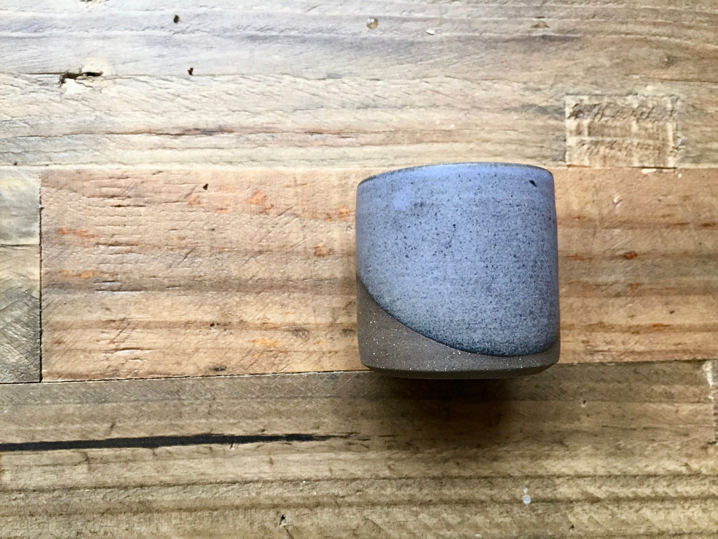 Ceramic mini planter- handmade succulent pot- purple gray