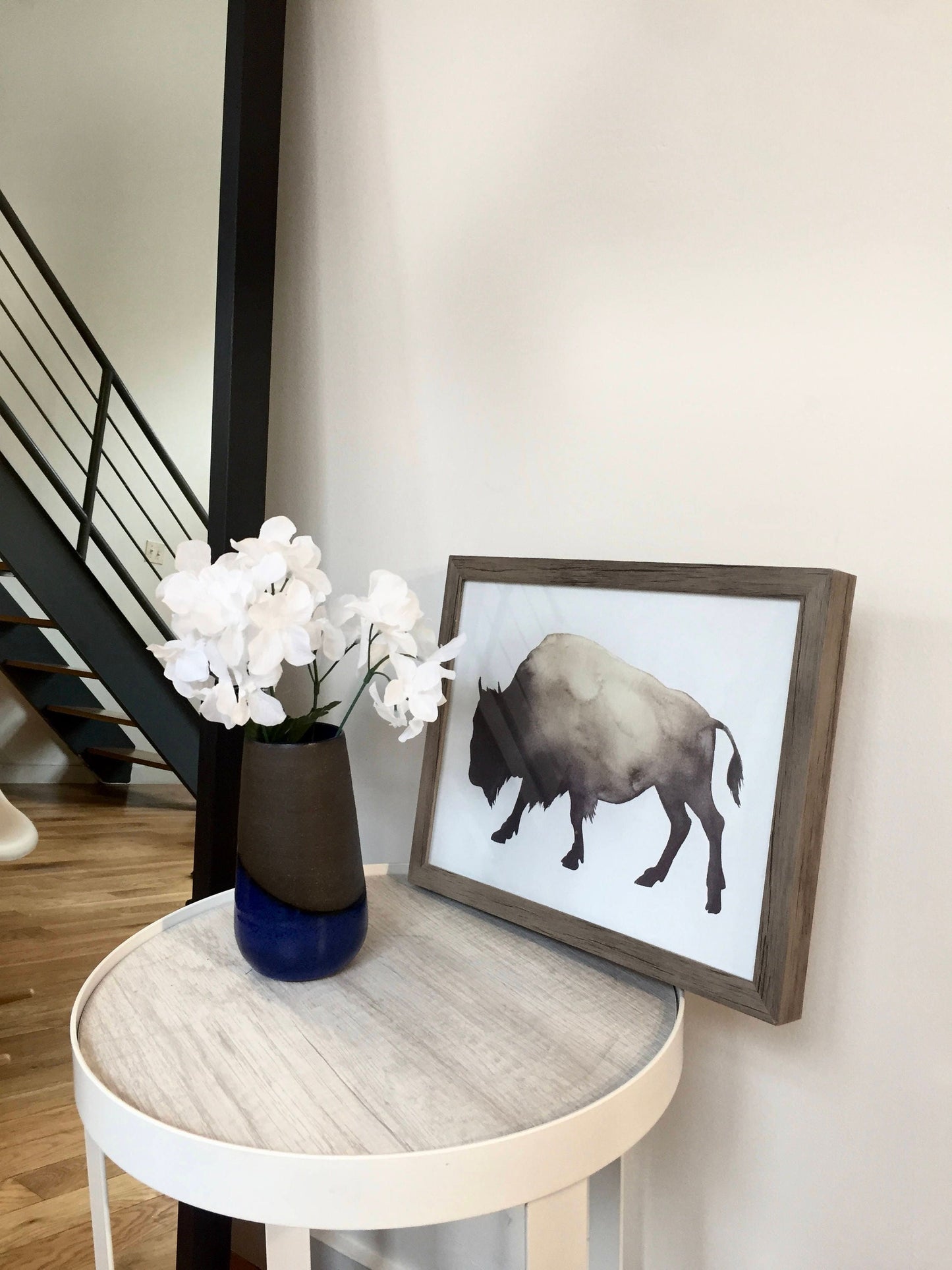 Ceramic flower vase - teardrop vase-flower holder-Cobalt blue