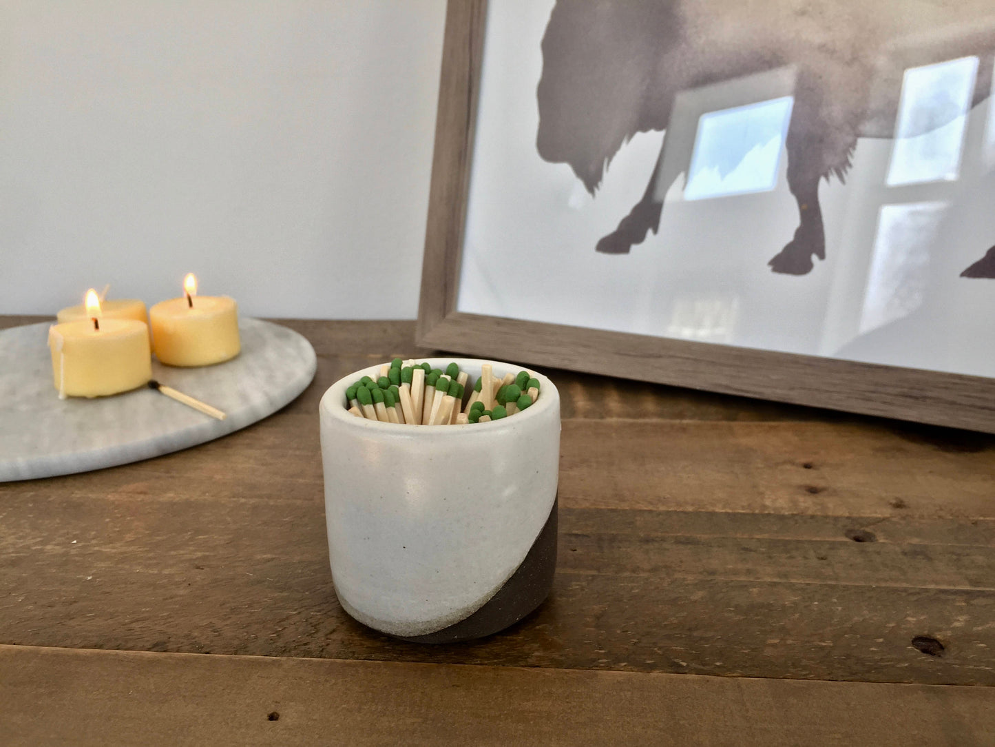 Ceramic Matchstick holder- custom for Danielle