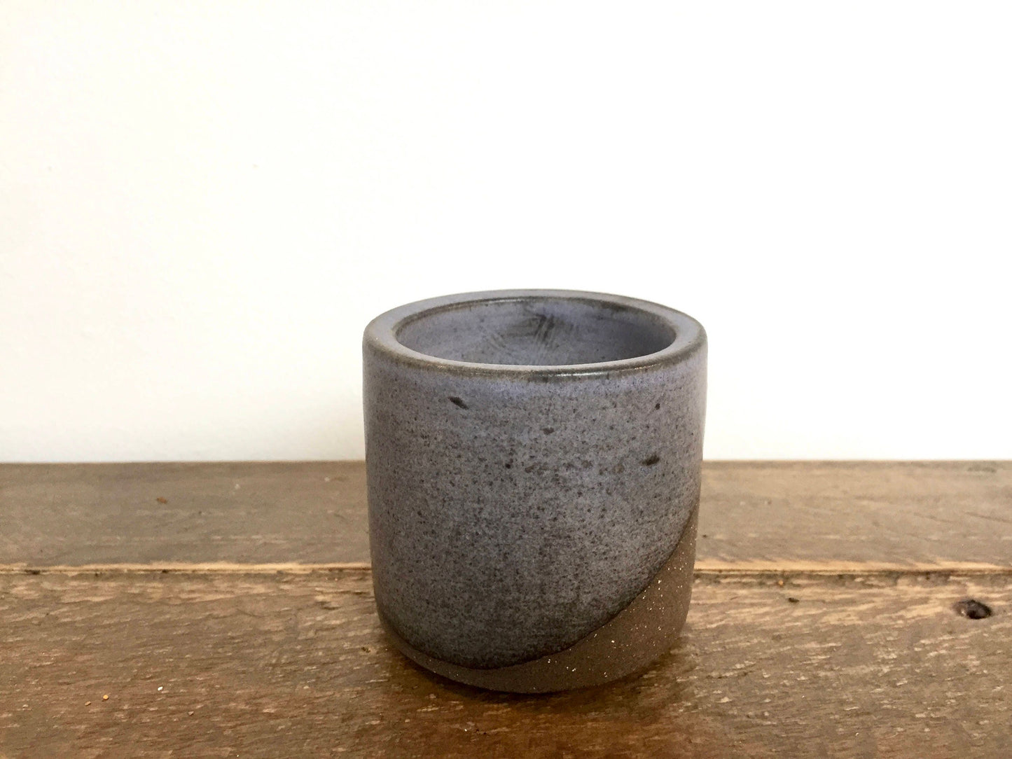 Ceramic mini planter- handmade succulent pot- purple gray