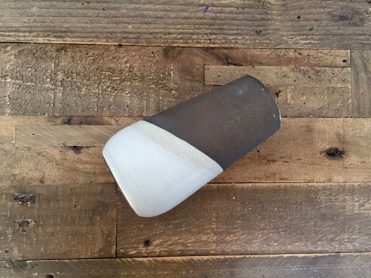 Ceramic flower vase - modern design-flower holder- white