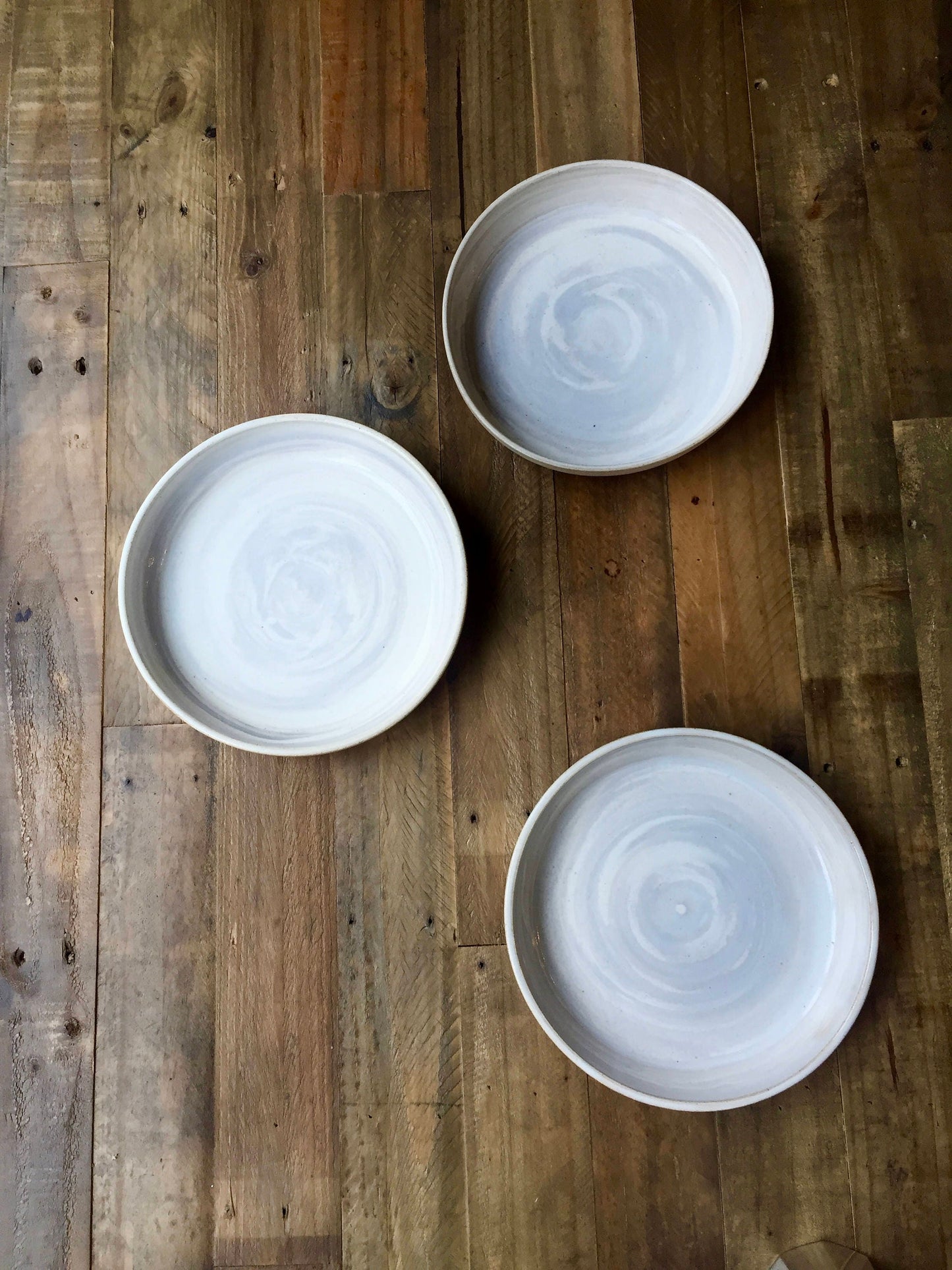 ceramic plate - beige and white marbled clay- kitchenware Blate