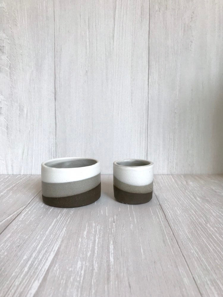 Chocolate- ceramic Matchstick holder- Strike on side - two size options