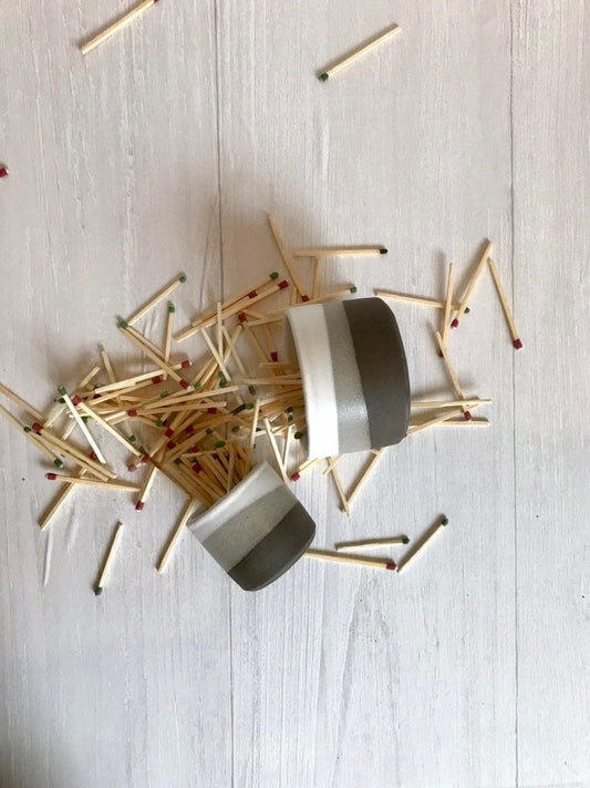 Chocolate- ceramic Matchstick holder- Strike on side - two size options
