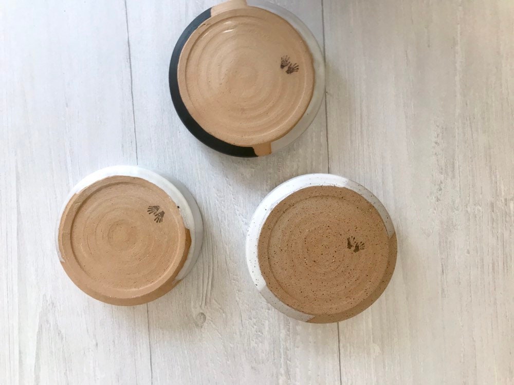 Tri color- ceramic palo santo incense burner- ceramic tray- palo santo wood stick optional! white, black and beige