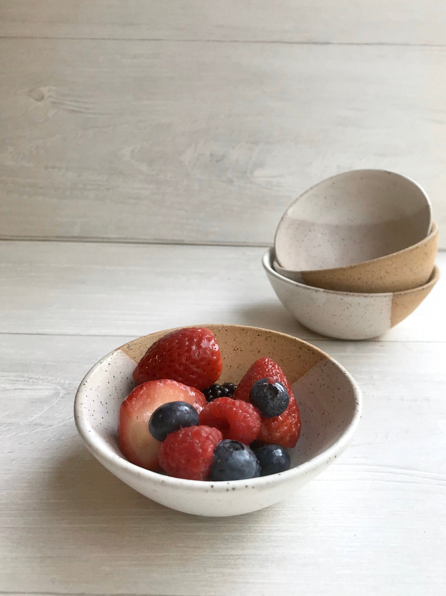 Speckled-ceramic ramekin- salt cellar- multipurpose dish-kitchenware- bowls- White