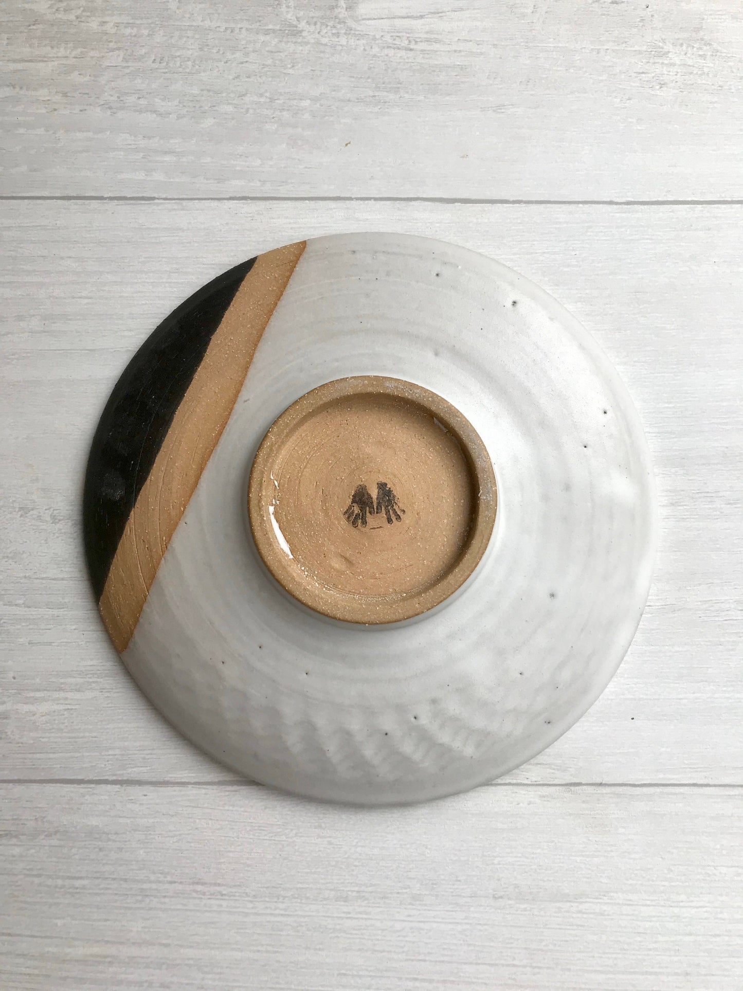 Tri color-small plate- dessert plate- multipurpose dish-kitchenware-White black and beige