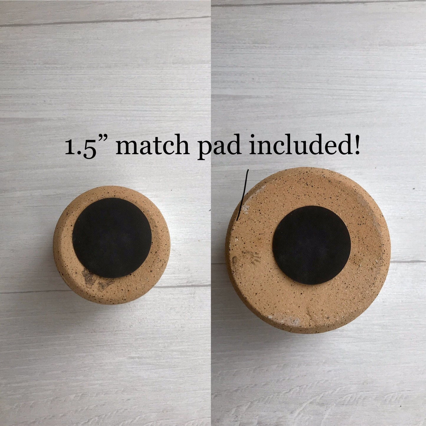 Speckled- ceramic Matchstick holder- Strike on side- two size options