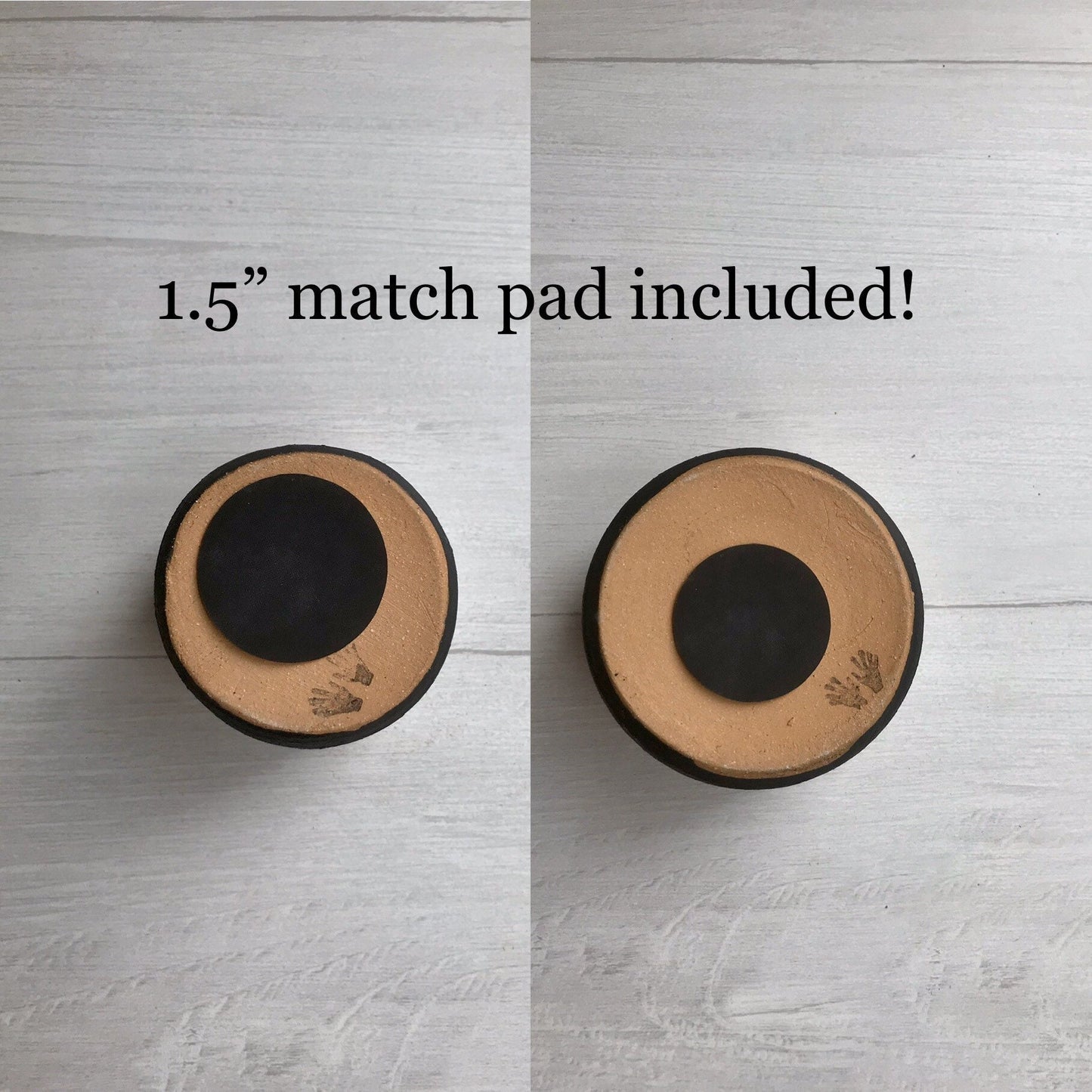 Tri color- ceramic Matchstick holder- Strike on side - two size options