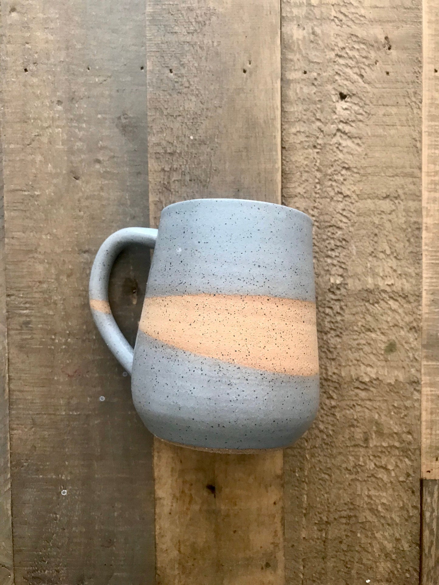 Speckled gray - ceramic mug - coffee cup - gray on speckled coffee mug-handmade