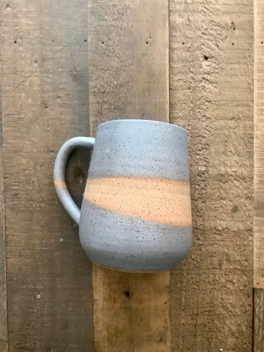 Speckled gray - ceramic mug - coffee cup - gray on speckled coffee mug-handmade