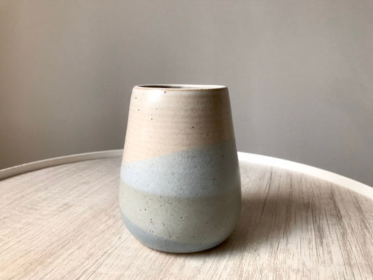 Ocean blues-small Ceramic vase- handmade- bud vase